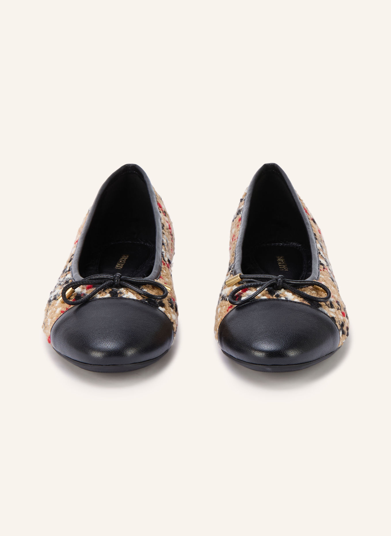 BURBERRY Ballerina's HIGHGATE: BEIGE / ROOD / ZWART