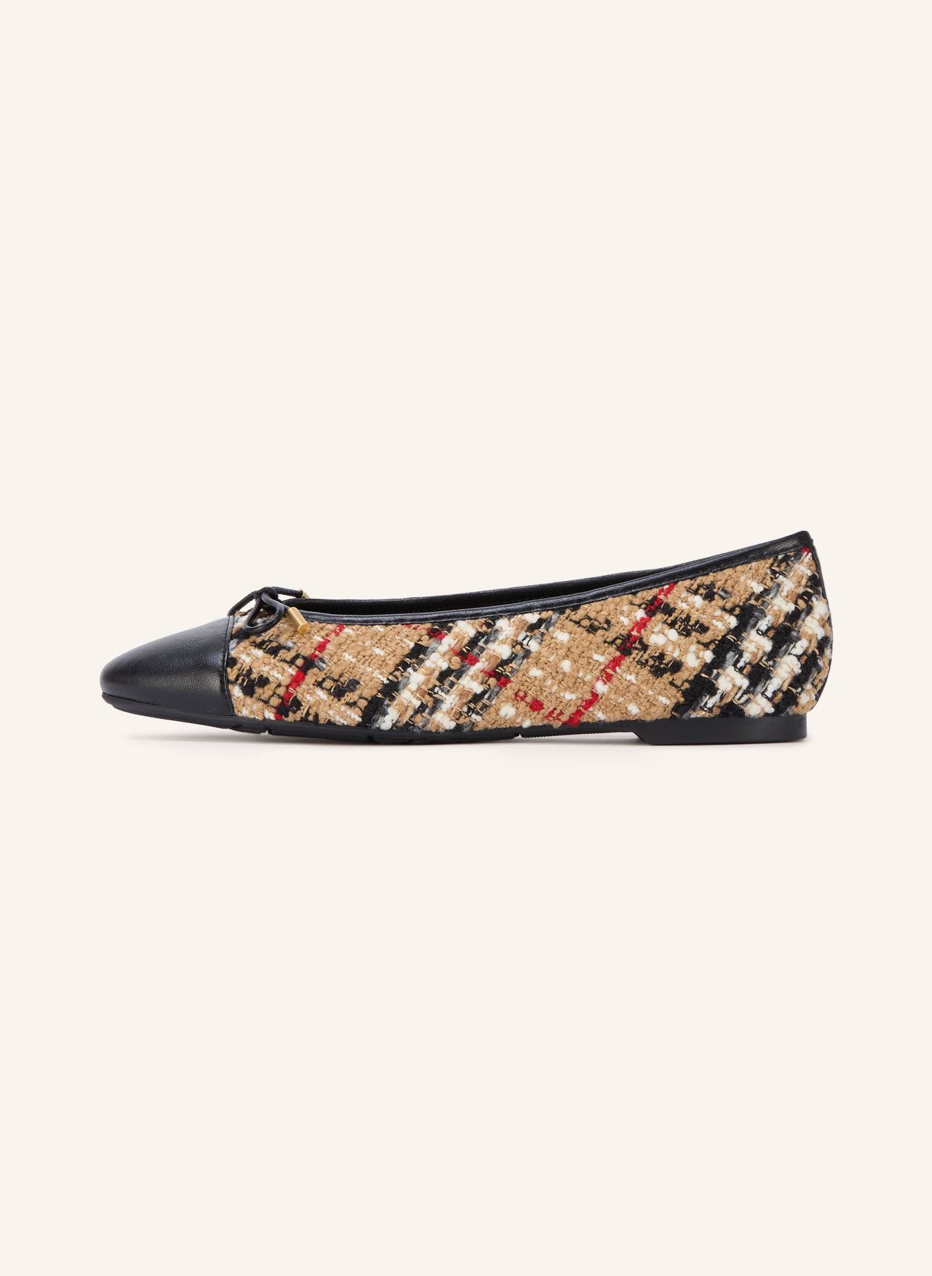 BURBERRY Ballerina's HIGHGATE: BEIGE / ROOD / ZWART
