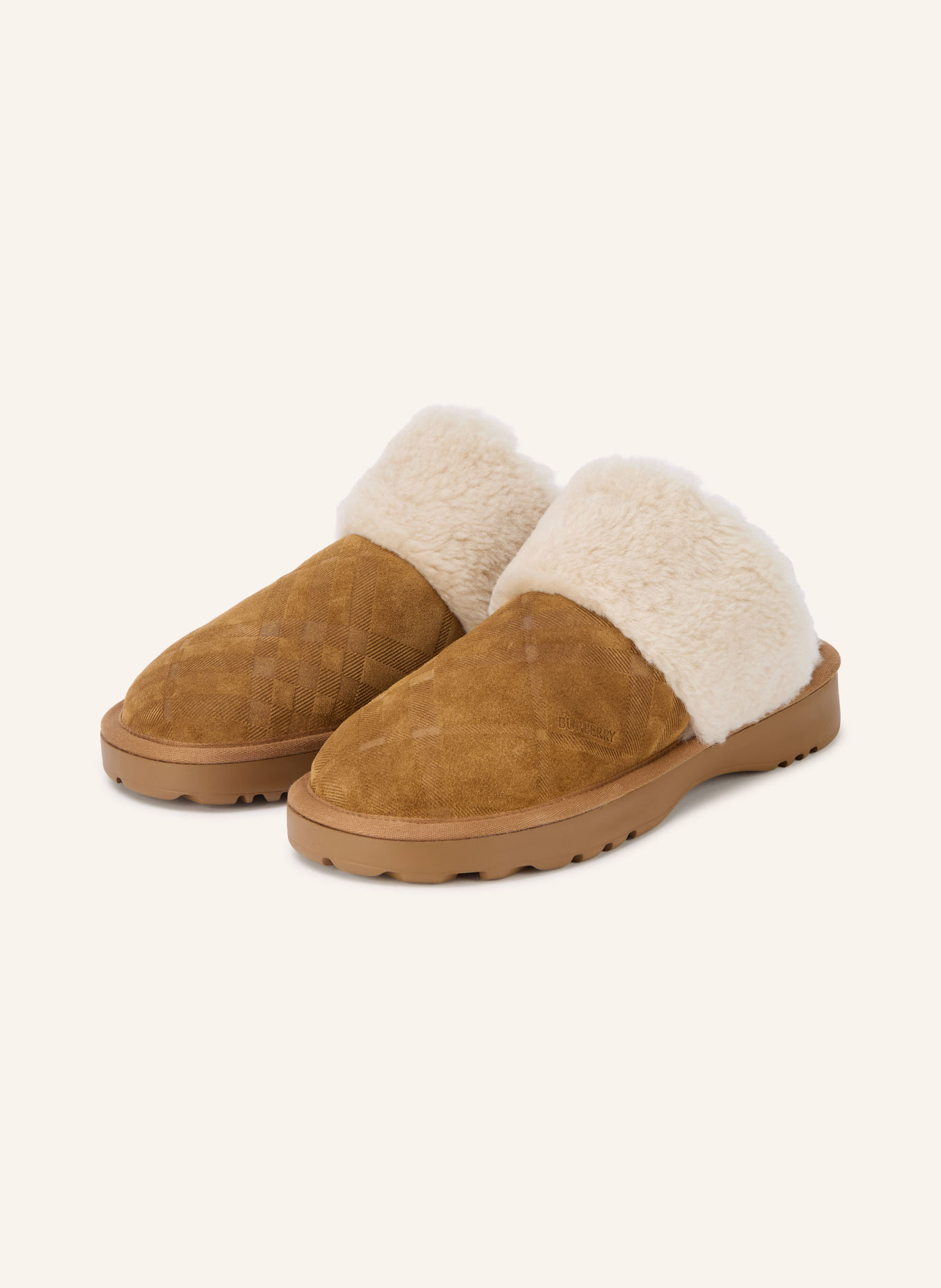 BURBERRY Muiltjes FLINT: COGNAC / CRÈME