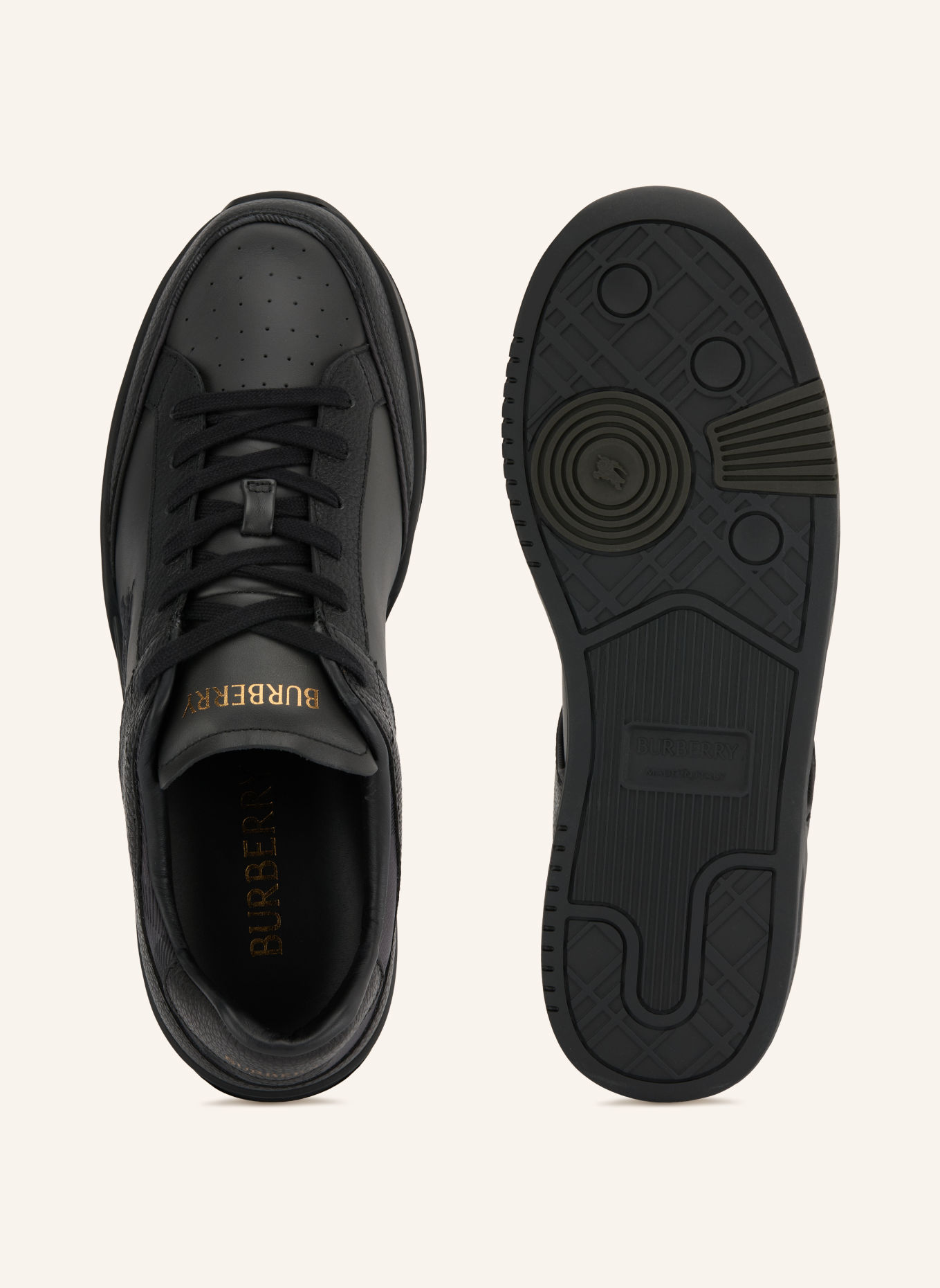 BURBERRY Sneakers HARROW: ZWART / DONKERGRIJS