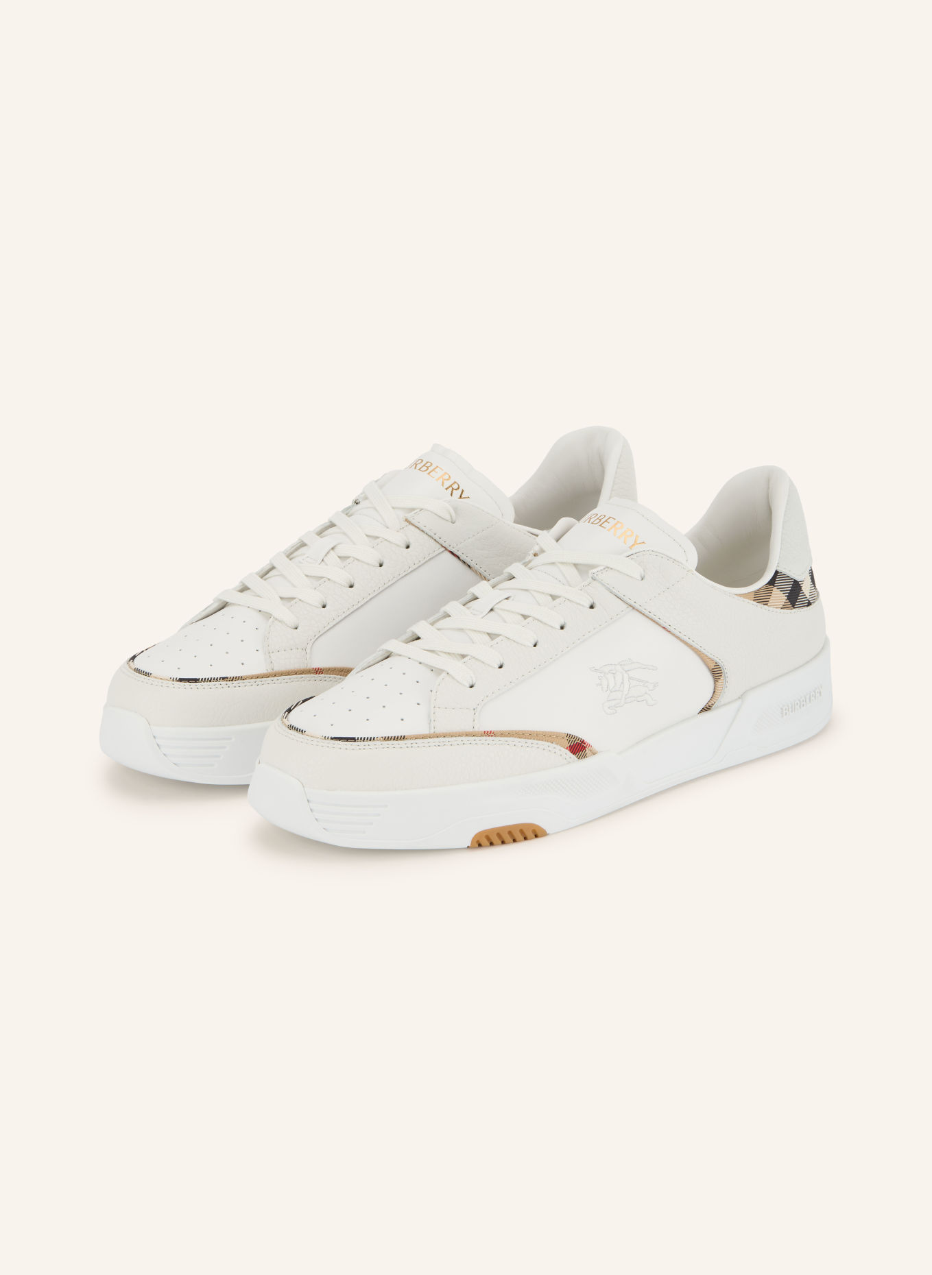 BURBERRY Sneakers HARROW: WIT / BEIGE / ZWART
