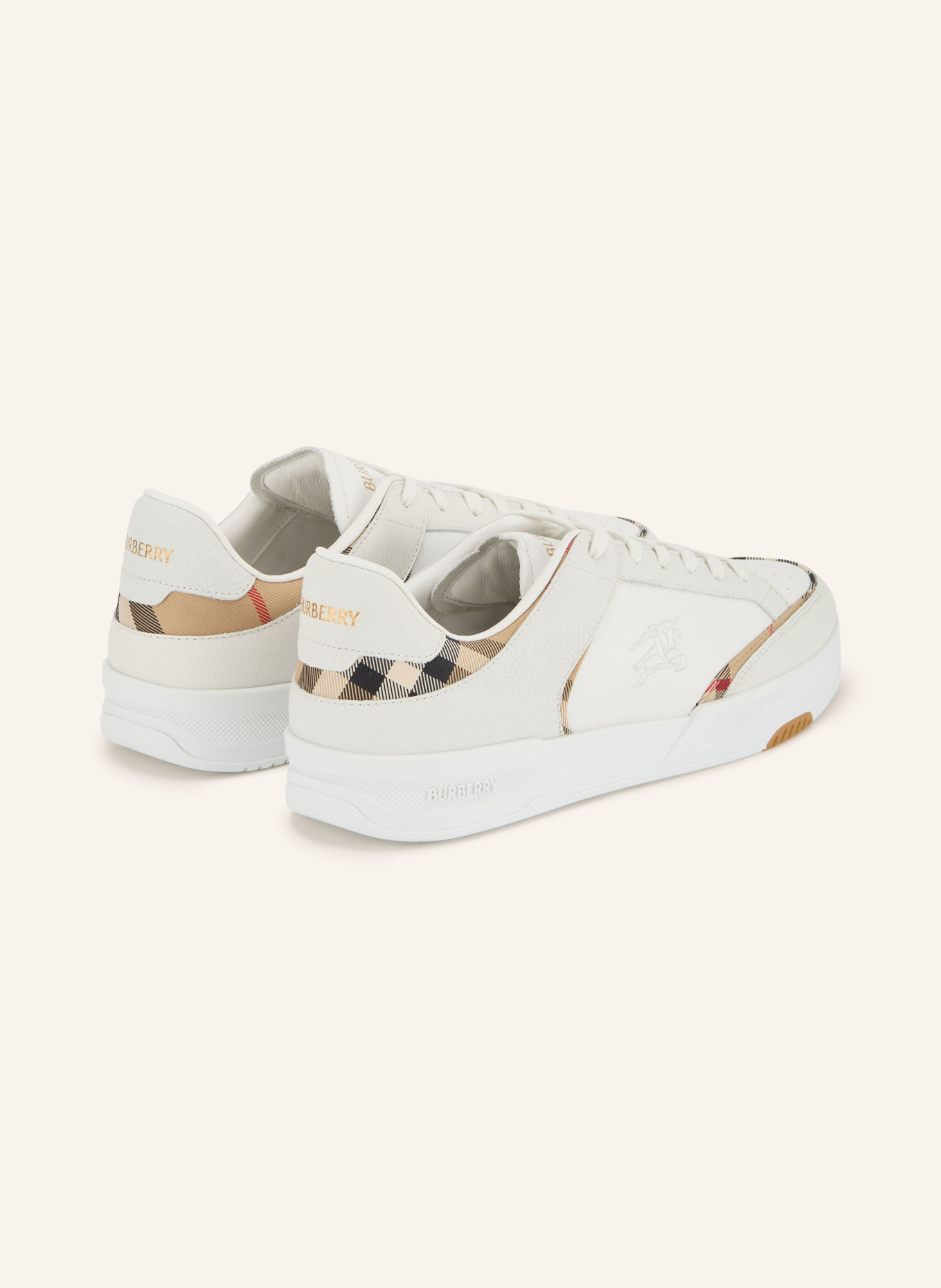 BURBERRY Sneakers HARROW: WIT / BEIGE / ZWART