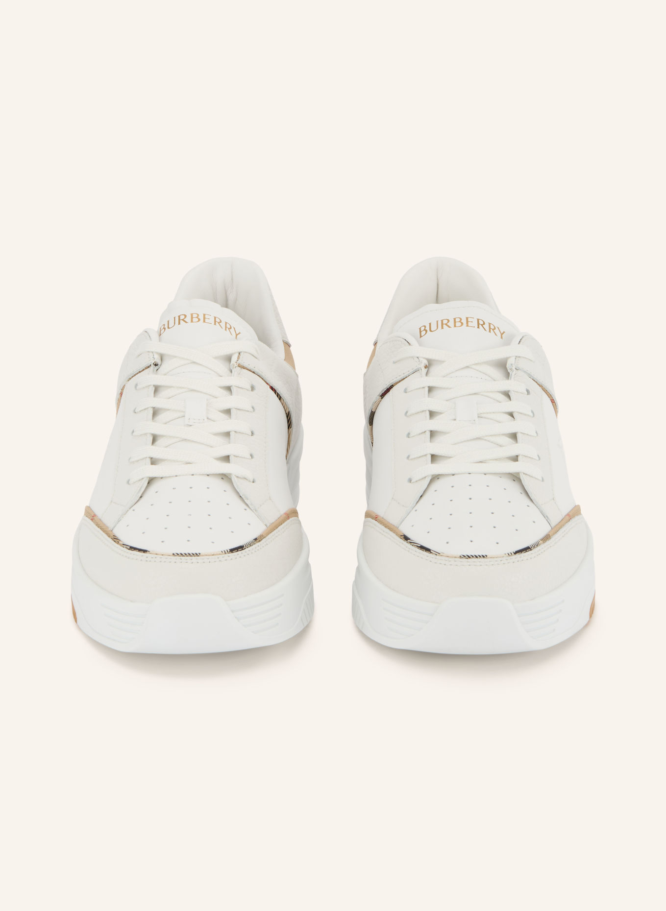 BURBERRY Sneakers HARROW: WIT / BEIGE / ZWART