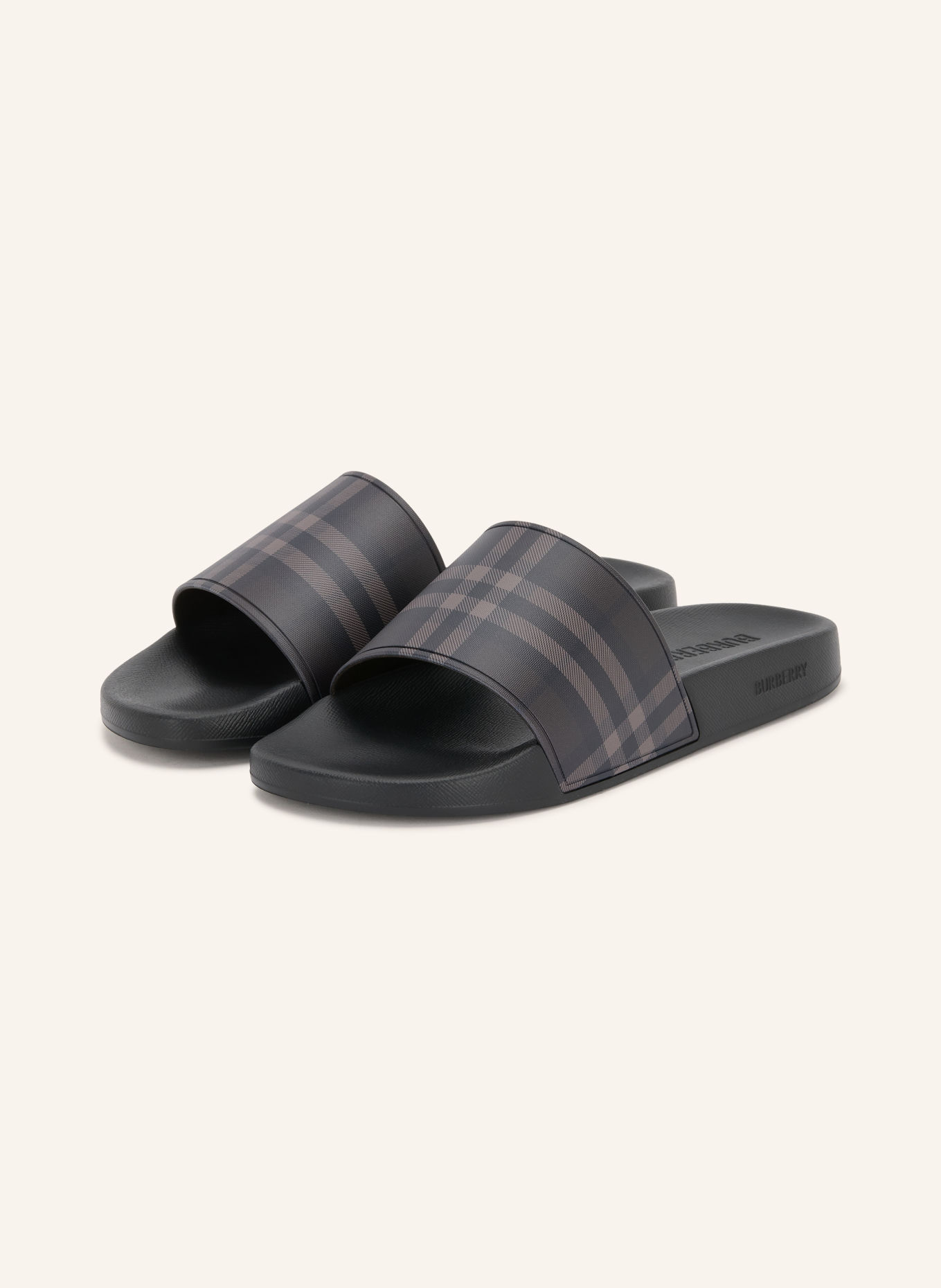 BURBERRY Pantoletten FURLEY: SCHWARZ / BEIGE