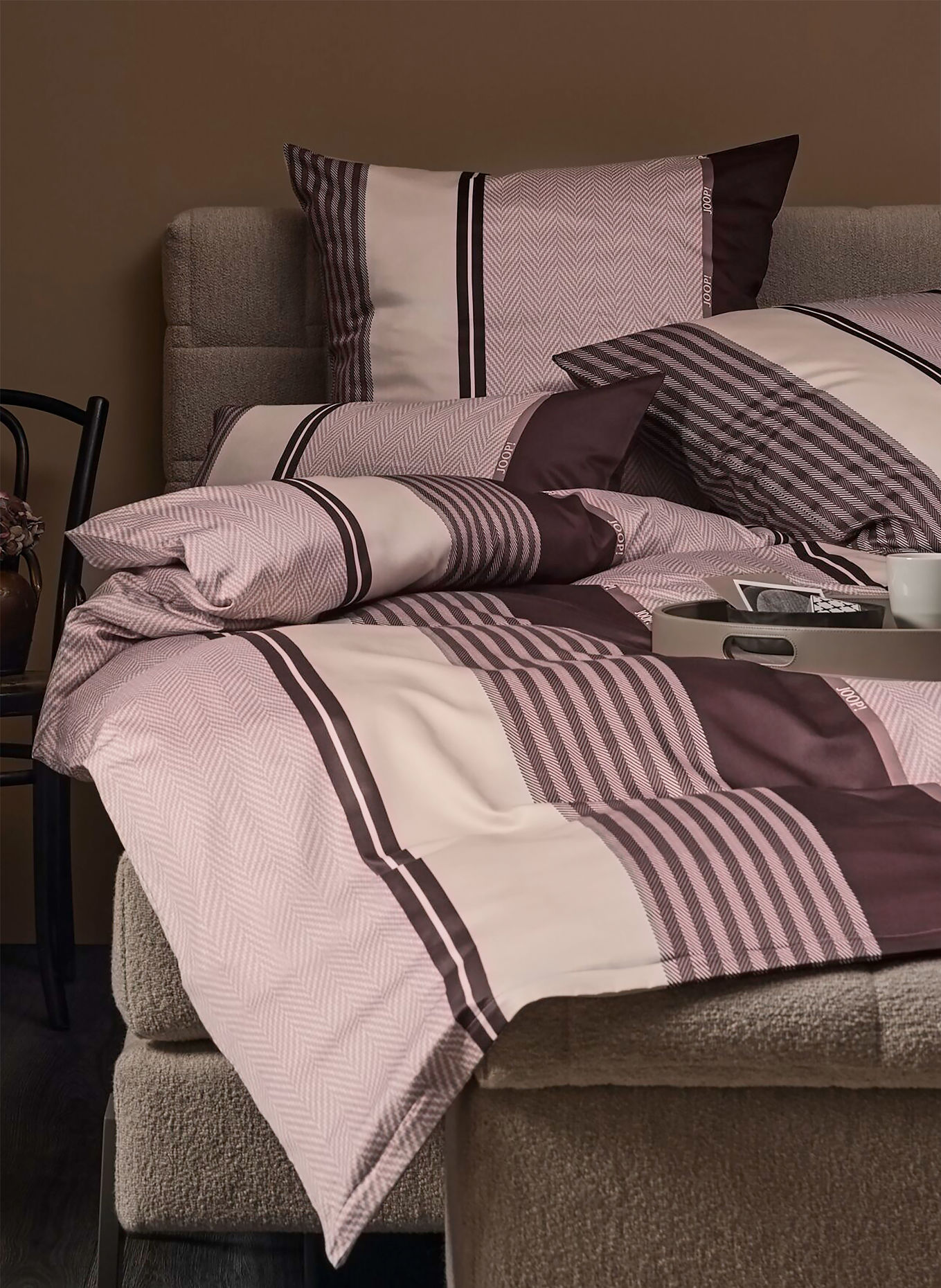 JOOP! Linge de lit: ROSE CLAIR / VIEUX ROSE / ROUGE FONCÉ