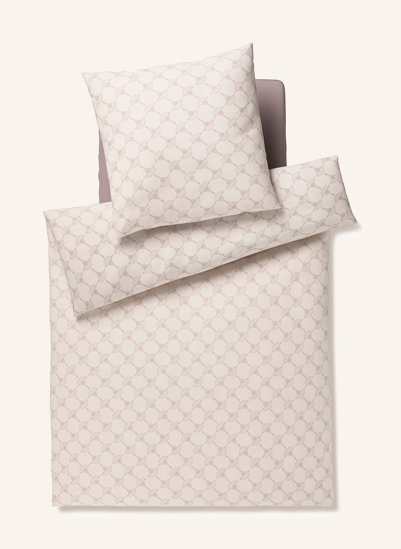 JOOP! Linge de lit SOFT CORNFLOWER: CRÈME / TAUPE