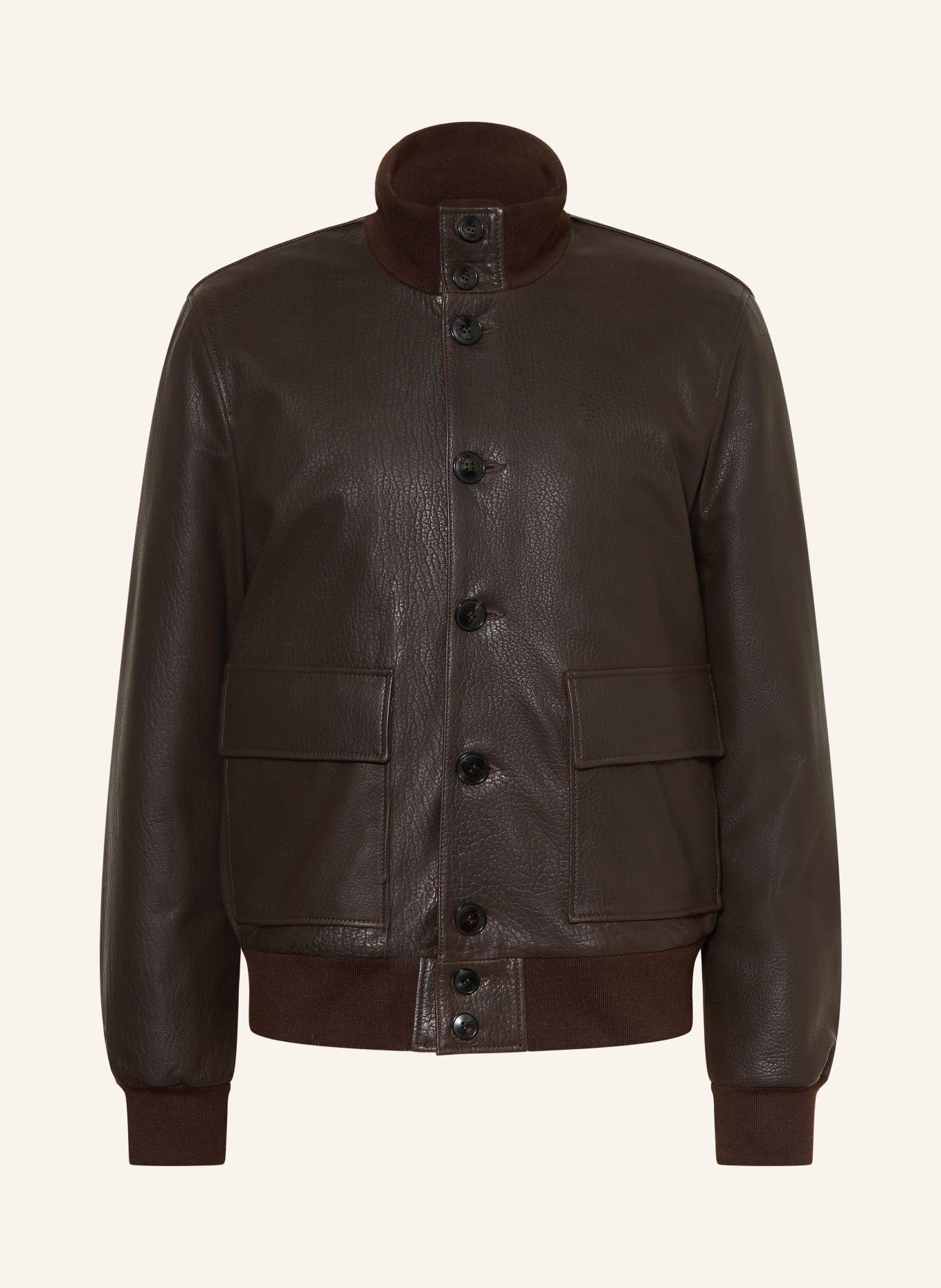 manzoni 24 Lederjacke: DUNKELBRAUN