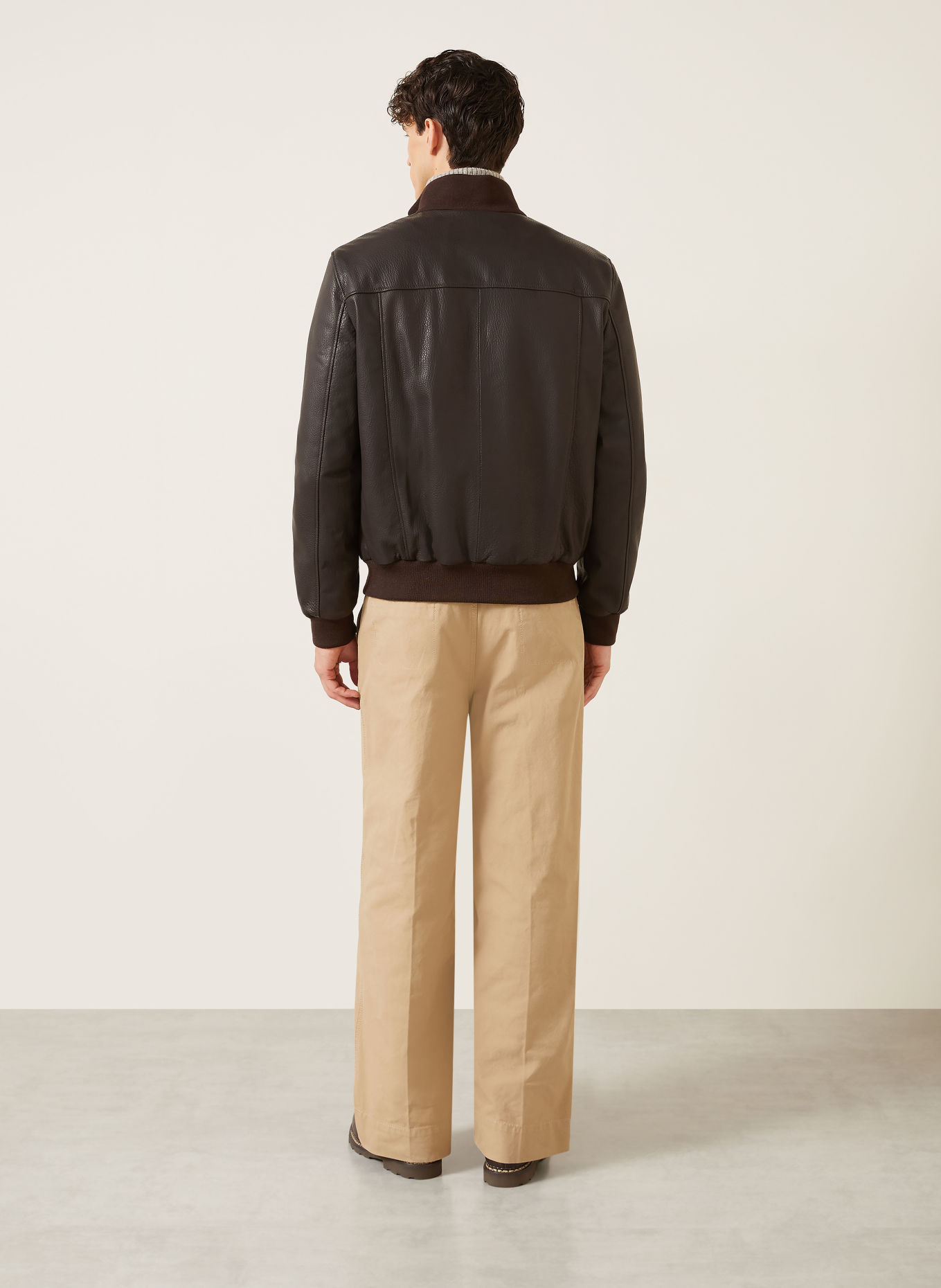 manzoni 24 Lederjacke: DUNKELBRAUN