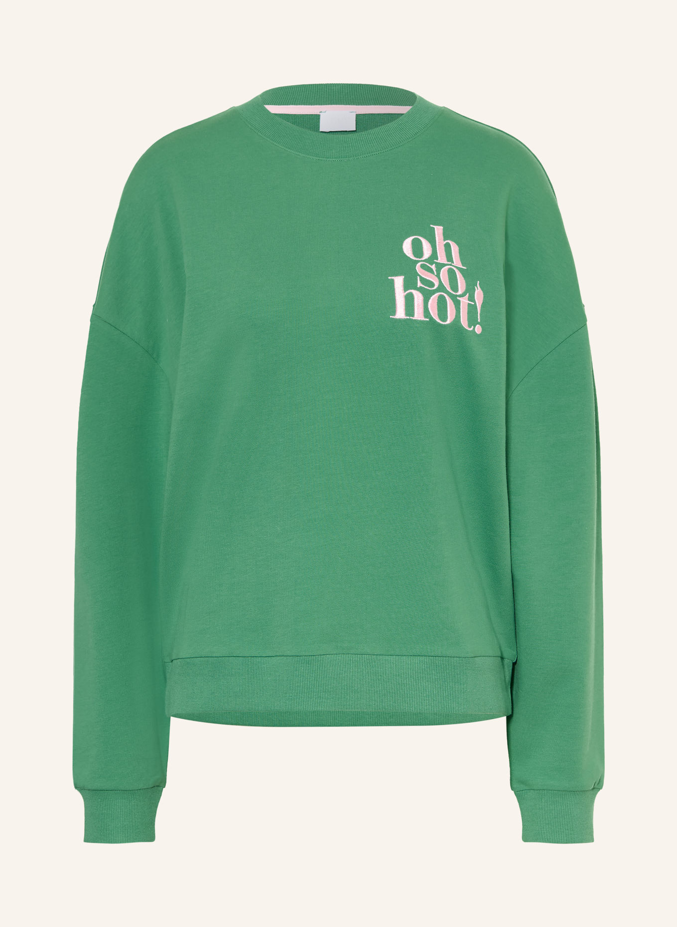 mey Lounge-Shirt Serie COZY NIGHTS: GRÜN / HELLROSA
