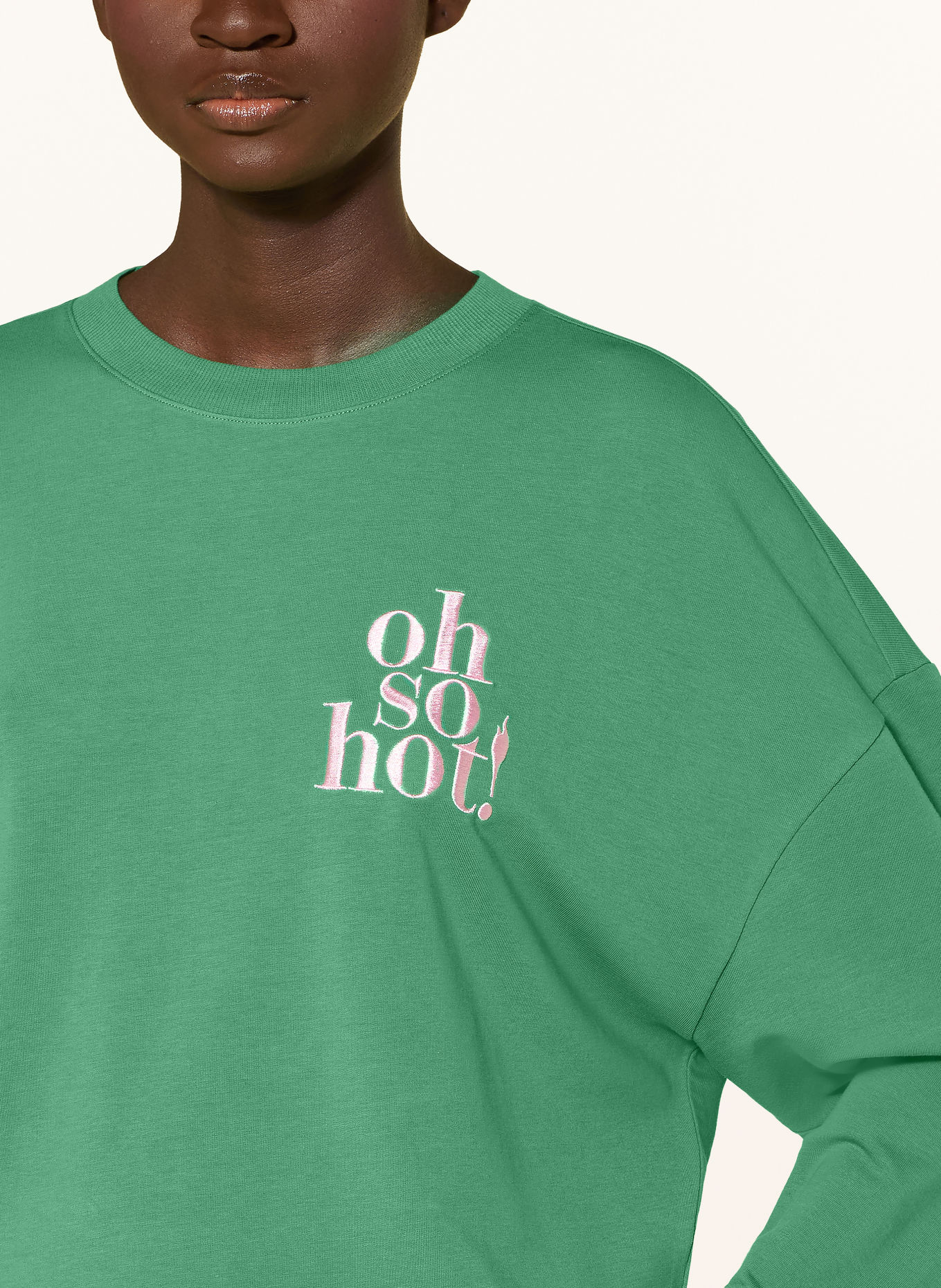 mey Lounge-Shirt Serie COZY NIGHTS: GRÜN / HELLROSA