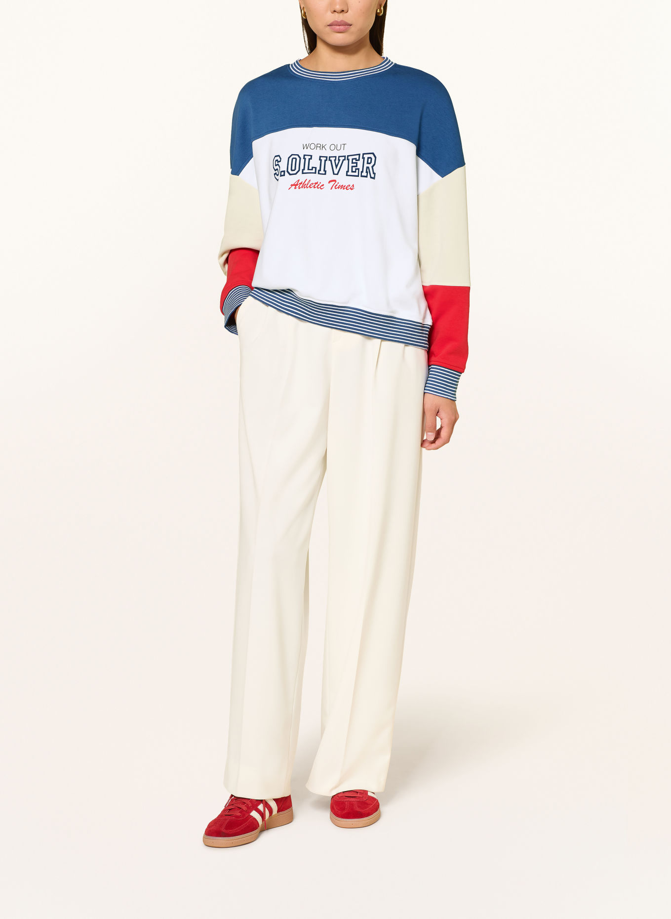 s.Oliver Sweatshirt: BLAU / ROT / WEISS