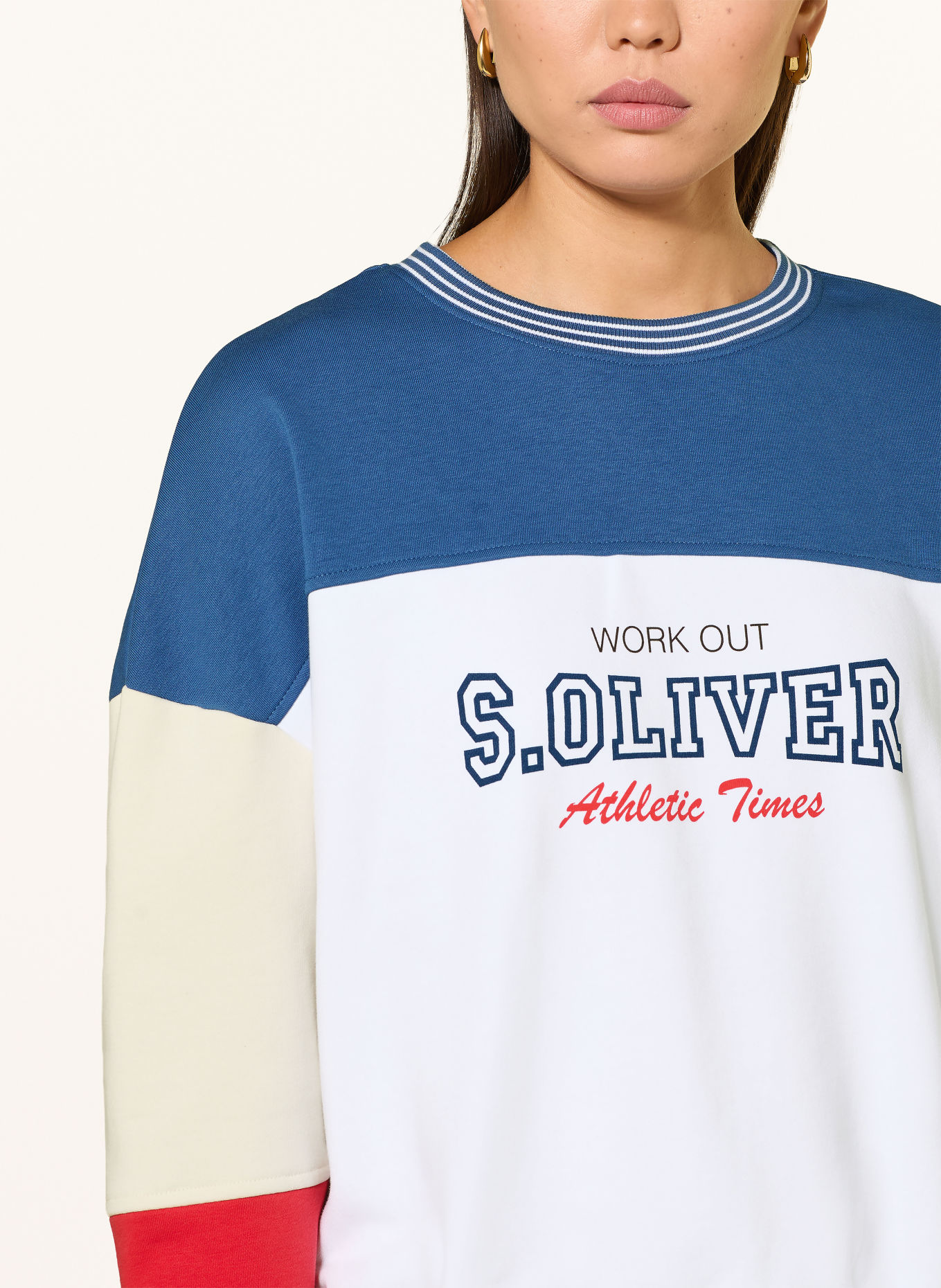 s.Oliver Sweatshirt: BLAU / ROT / WEISS