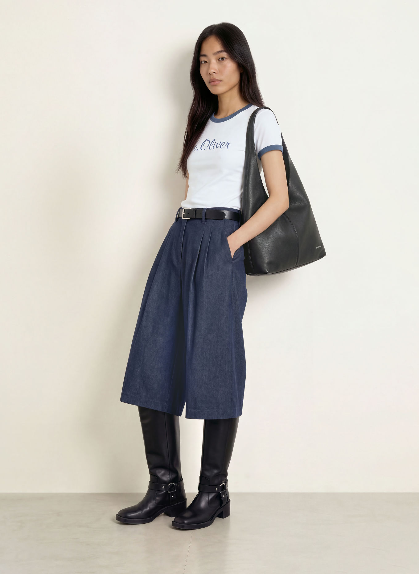 s.Oliver T-Shirt: WEISS / BLAU