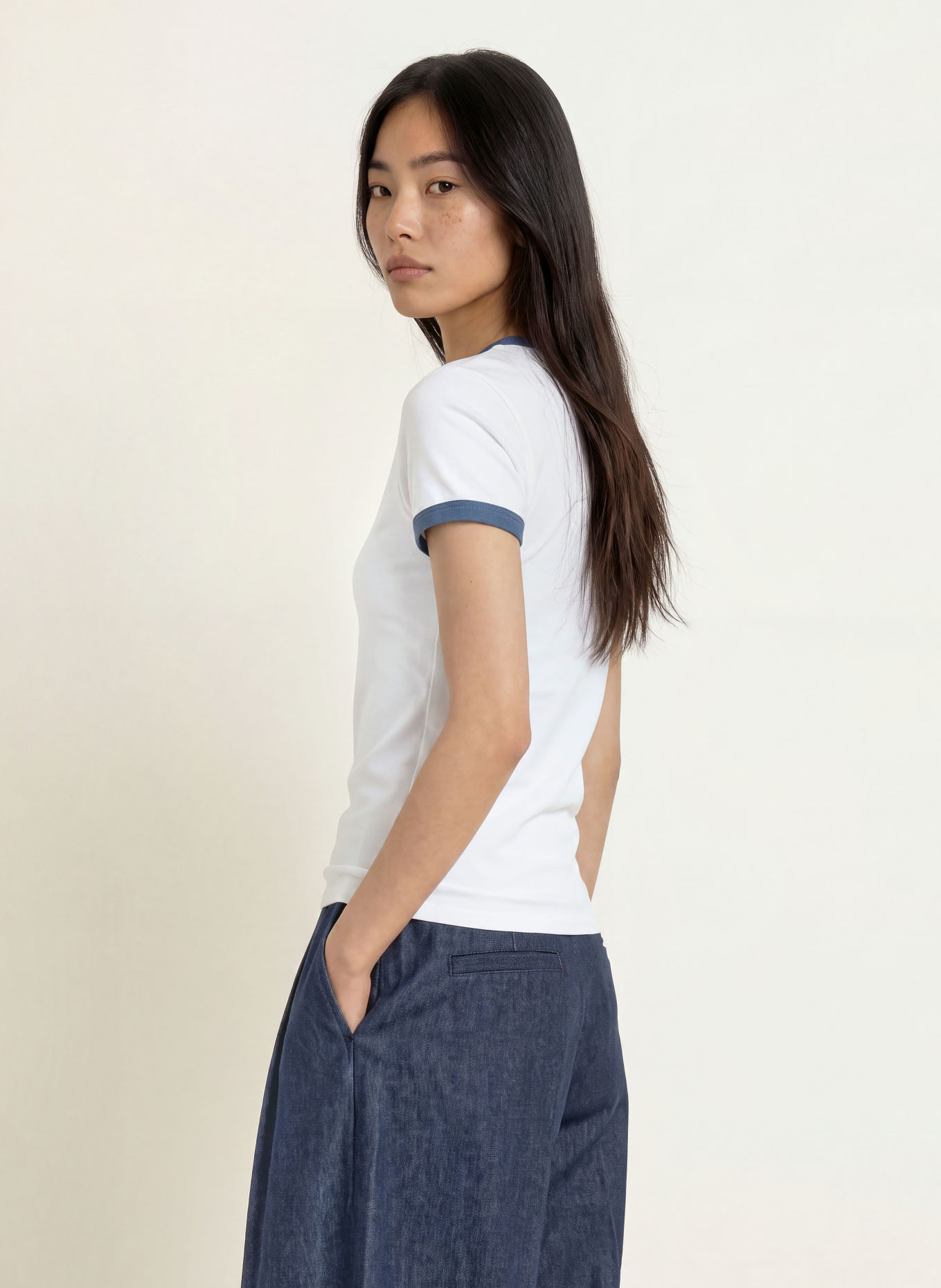 s.Oliver T-Shirt: WEISS / BLAU