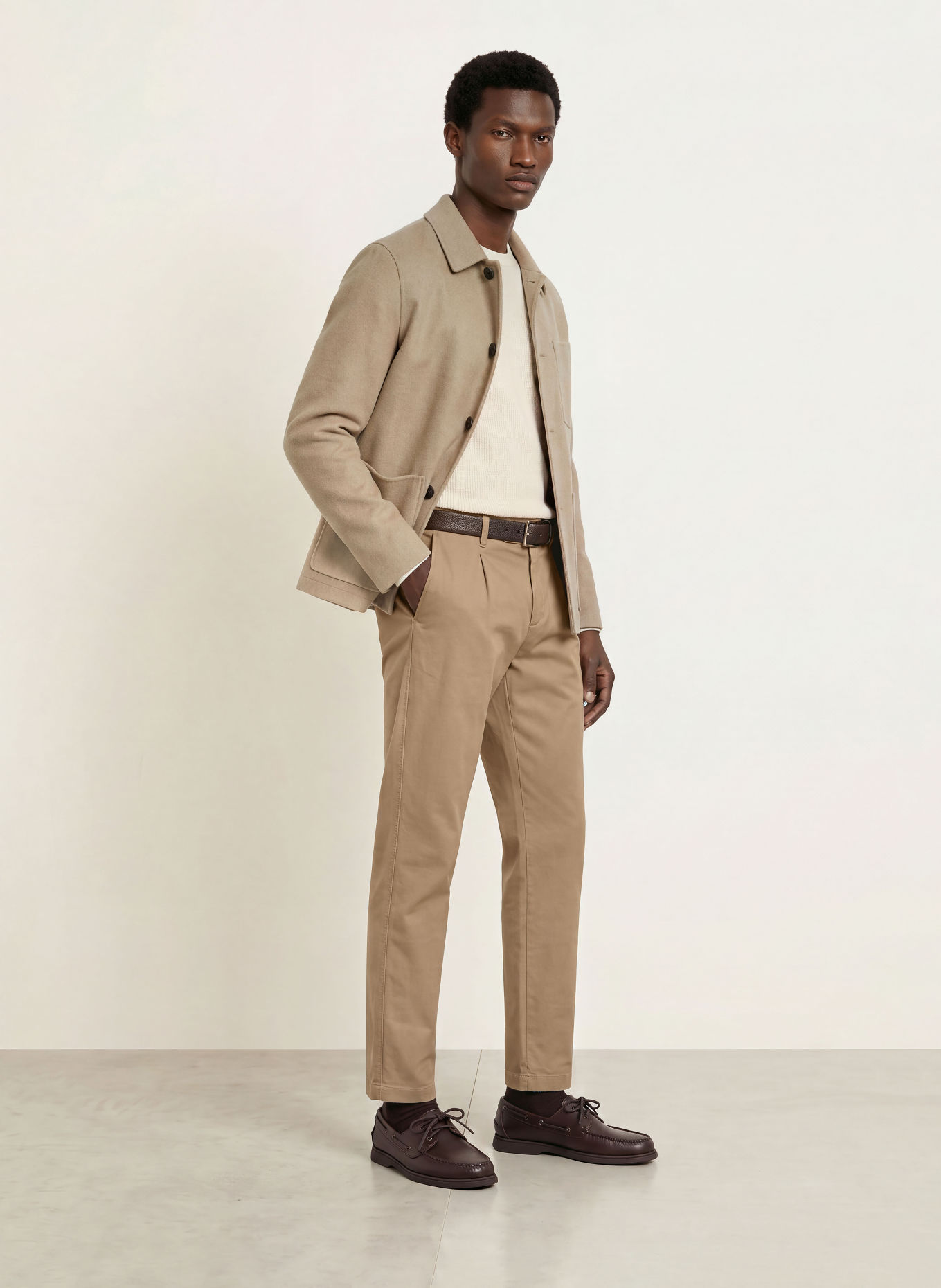 Marc O'Polo Chino OSBY PLEATS Tapered Fit: BEIGE