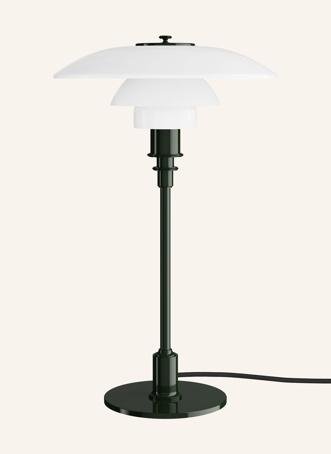 louis poulsen Bordslampa PH 3/2: VIT / MÖRKGRÖN