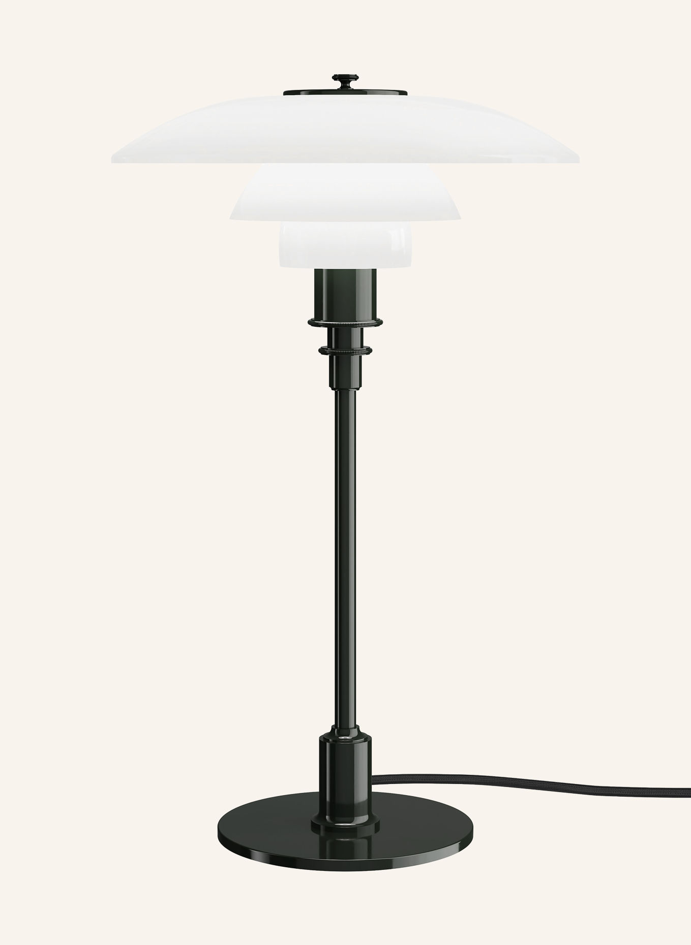 louis poulsen Bordslampa PH 3/2: VIT / MÖRKGRÖN