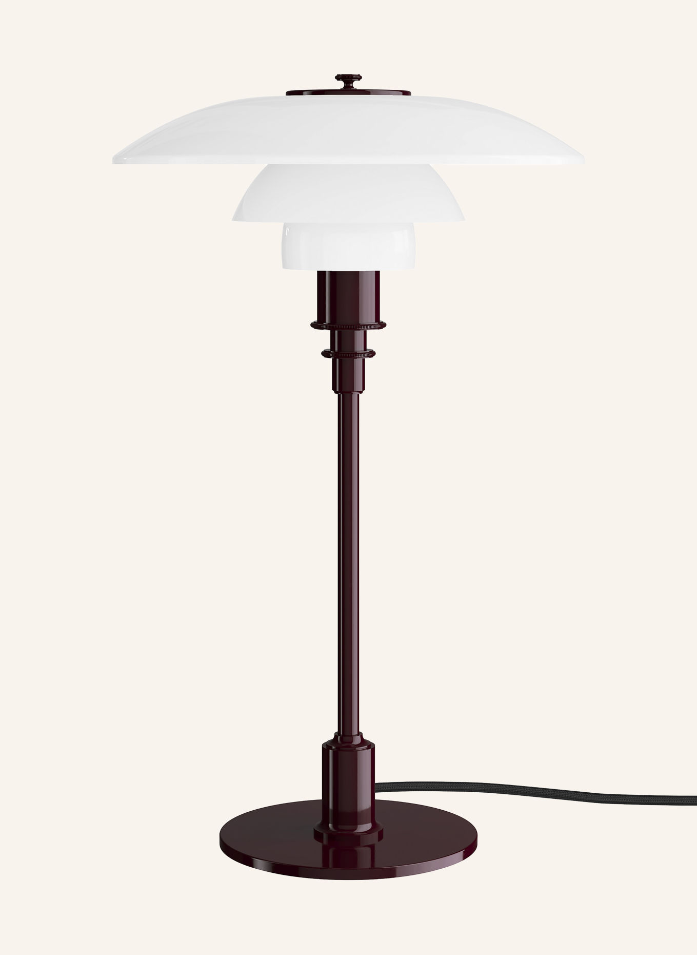 louis poulsen Bordslampa PH 3/2: VIT / MÖRKRÖD