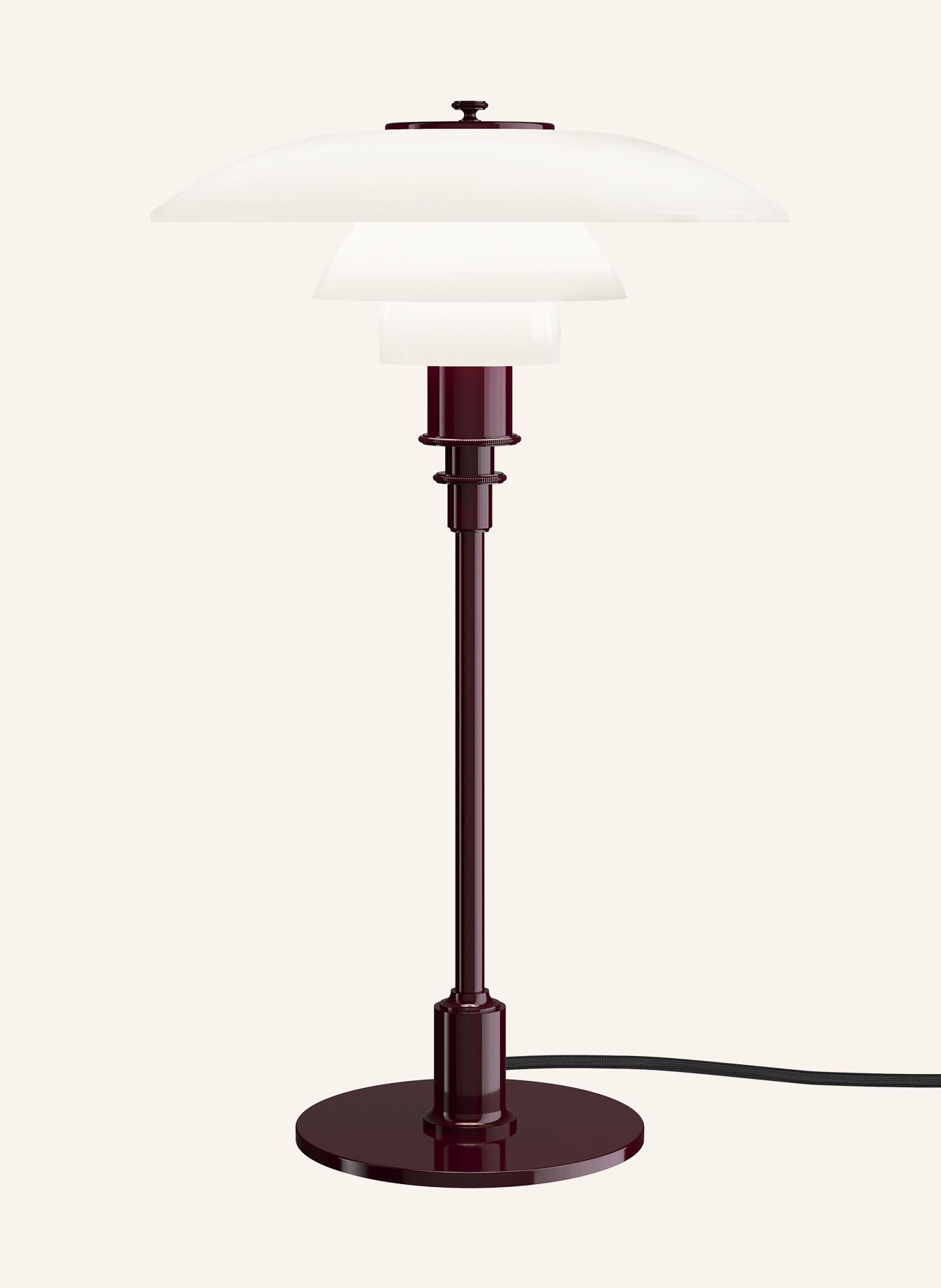 louis poulsen Bordslampa PH 3/2: VIT / MÖRKRÖD