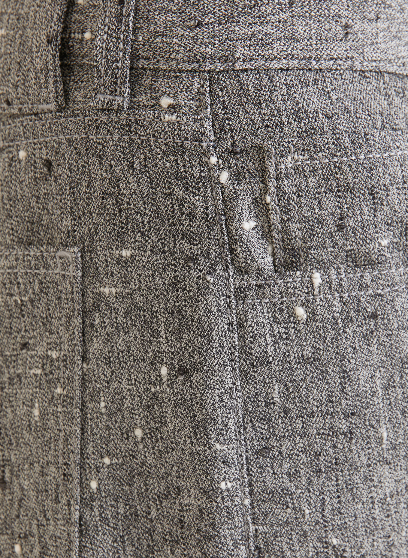 ARMARIUM Marlenehose LUKE aus Tweed: GRAU / WEISS