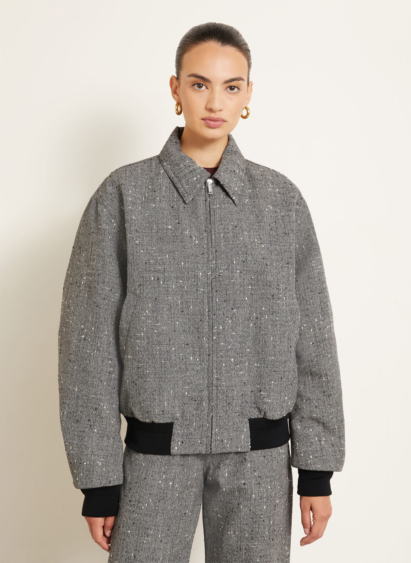 ARMARIUM Tweed-Blouson NOLAN: GRAU / WEISS / SCHWARZ