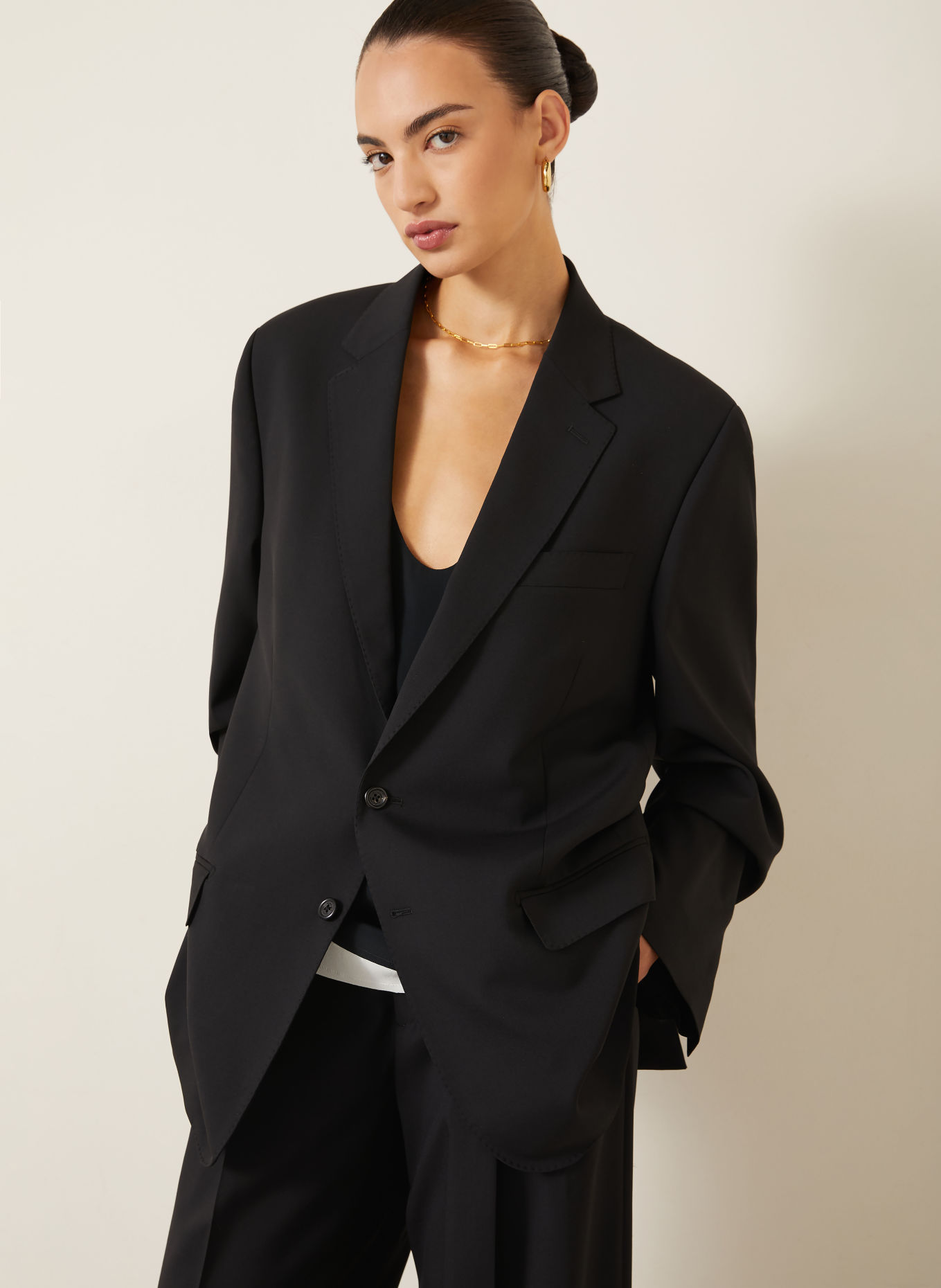ARMARIUM NOAH Long blazer: BLACK