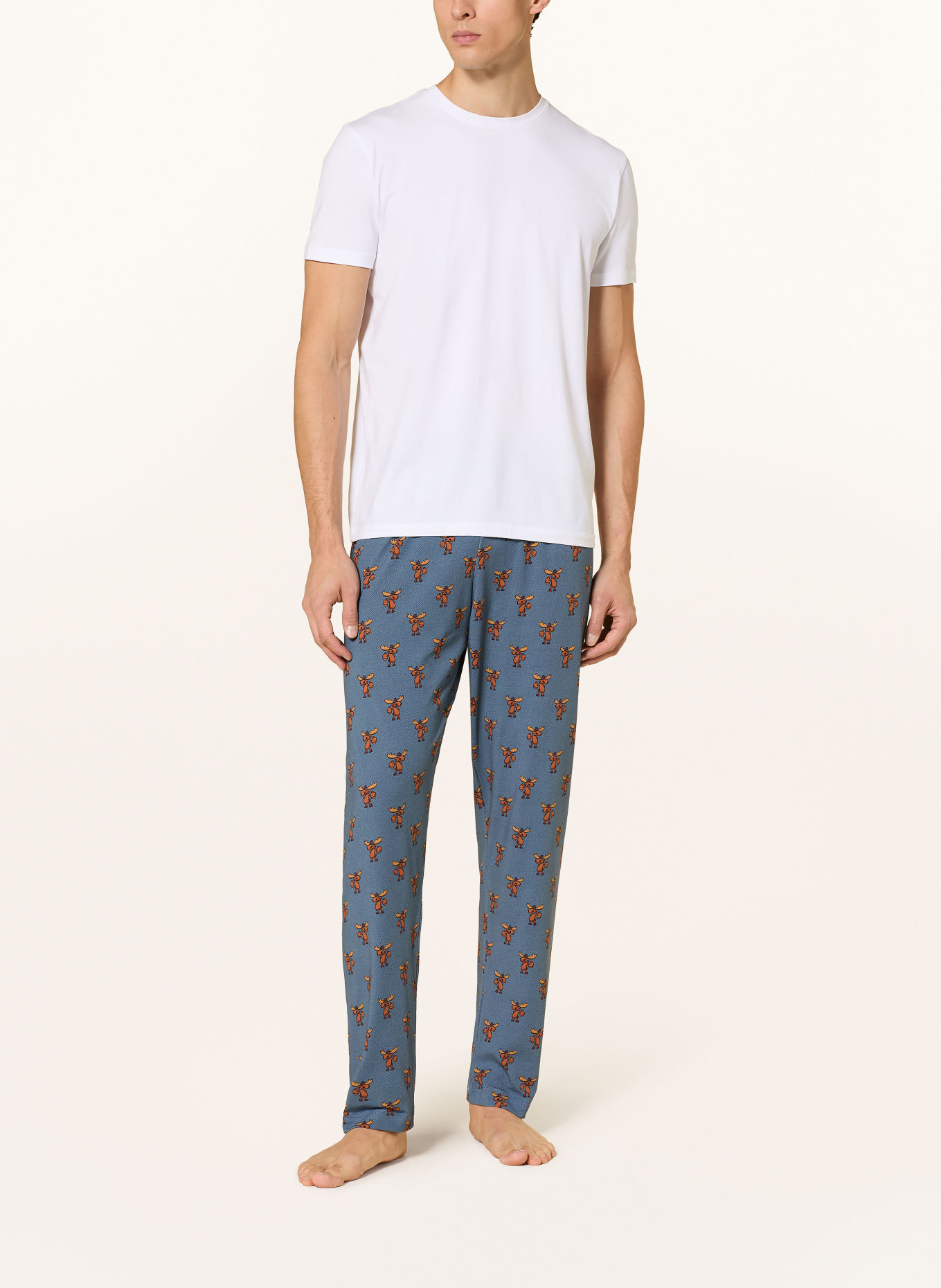 mey CENTRAL LAKE Series Pajama bottoms: BLUE / BROWN