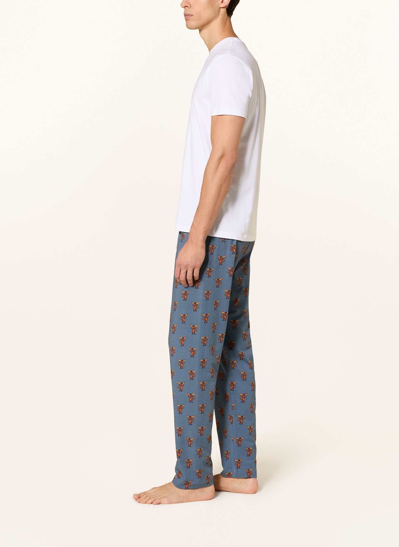 mey CENTRAL LAKE Series Pajama bottoms: BLUE / BROWN