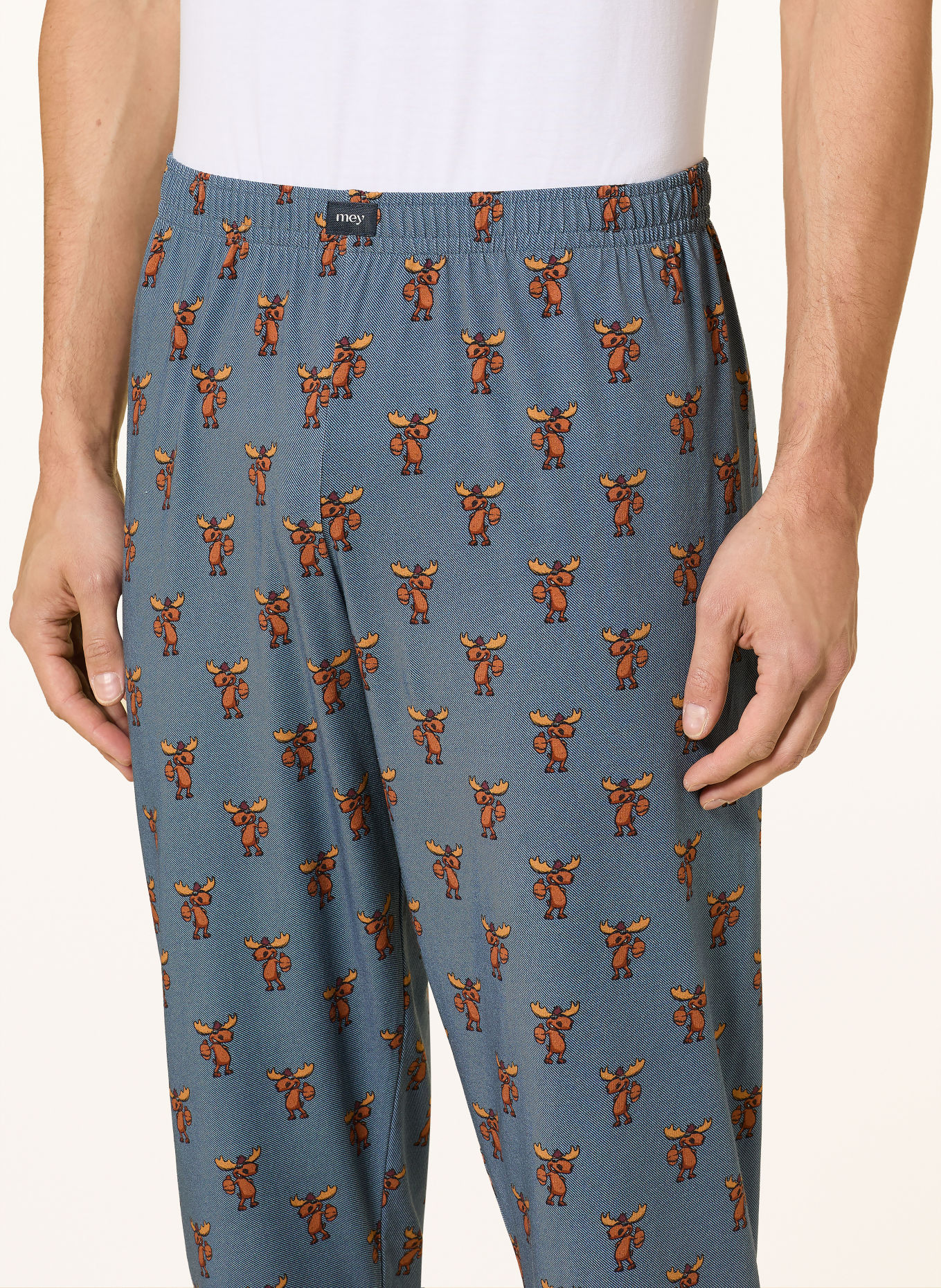 mey CENTRAL LAKE Series Pajama bottoms: BLUE / BROWN