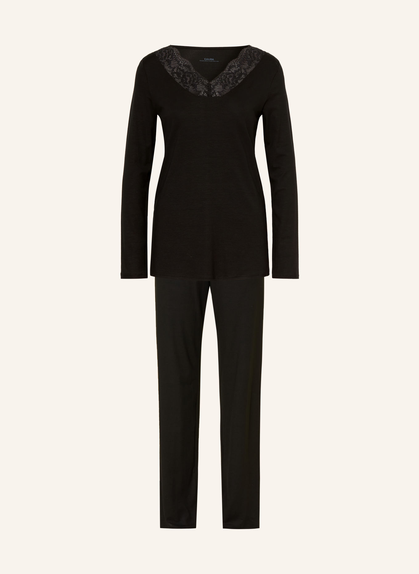 CALIDA Schlafanzug ELEGANT DREAMS: SCHWARZ