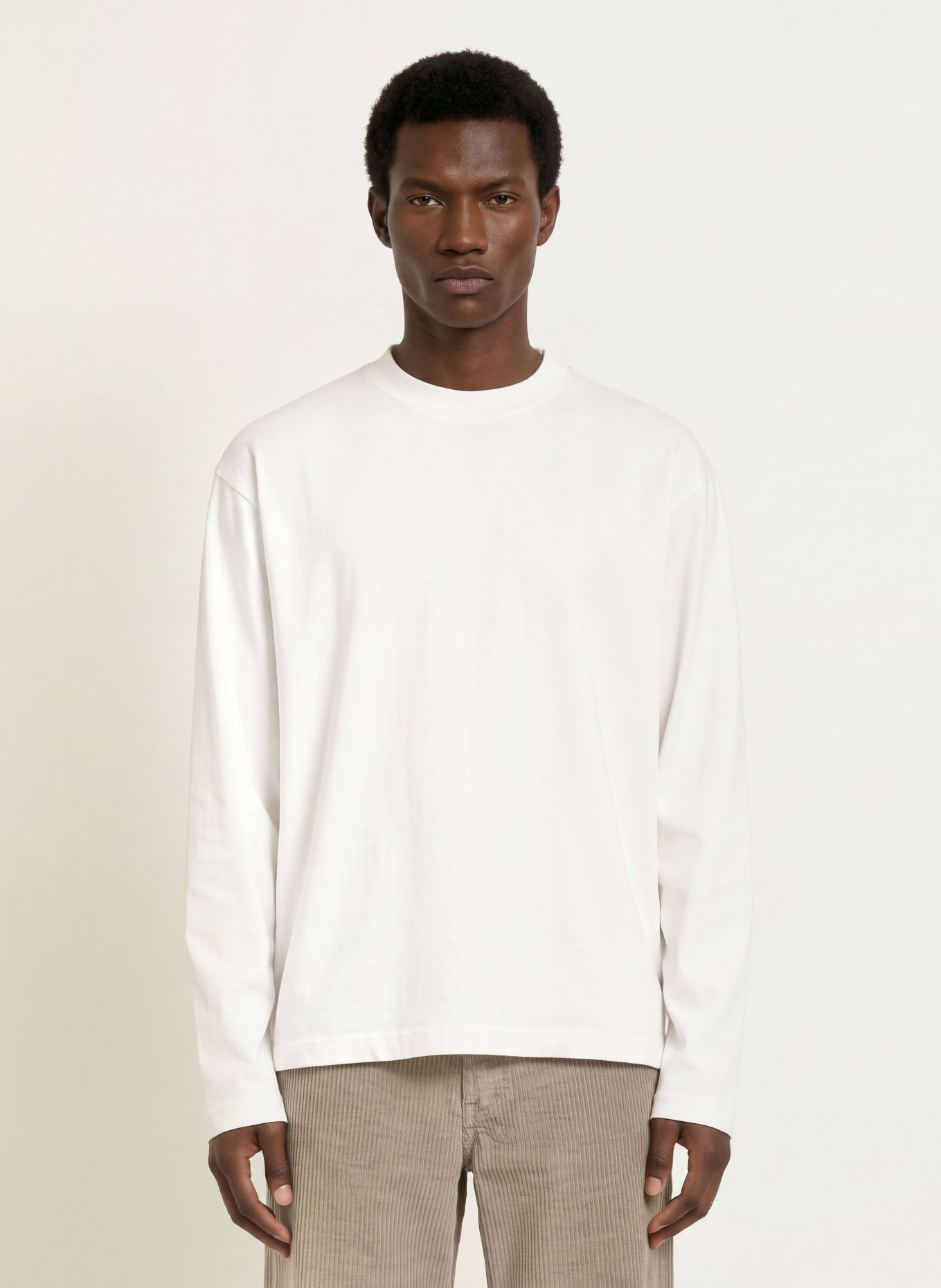 REGARDS Oversized-Longsleeve: WIT