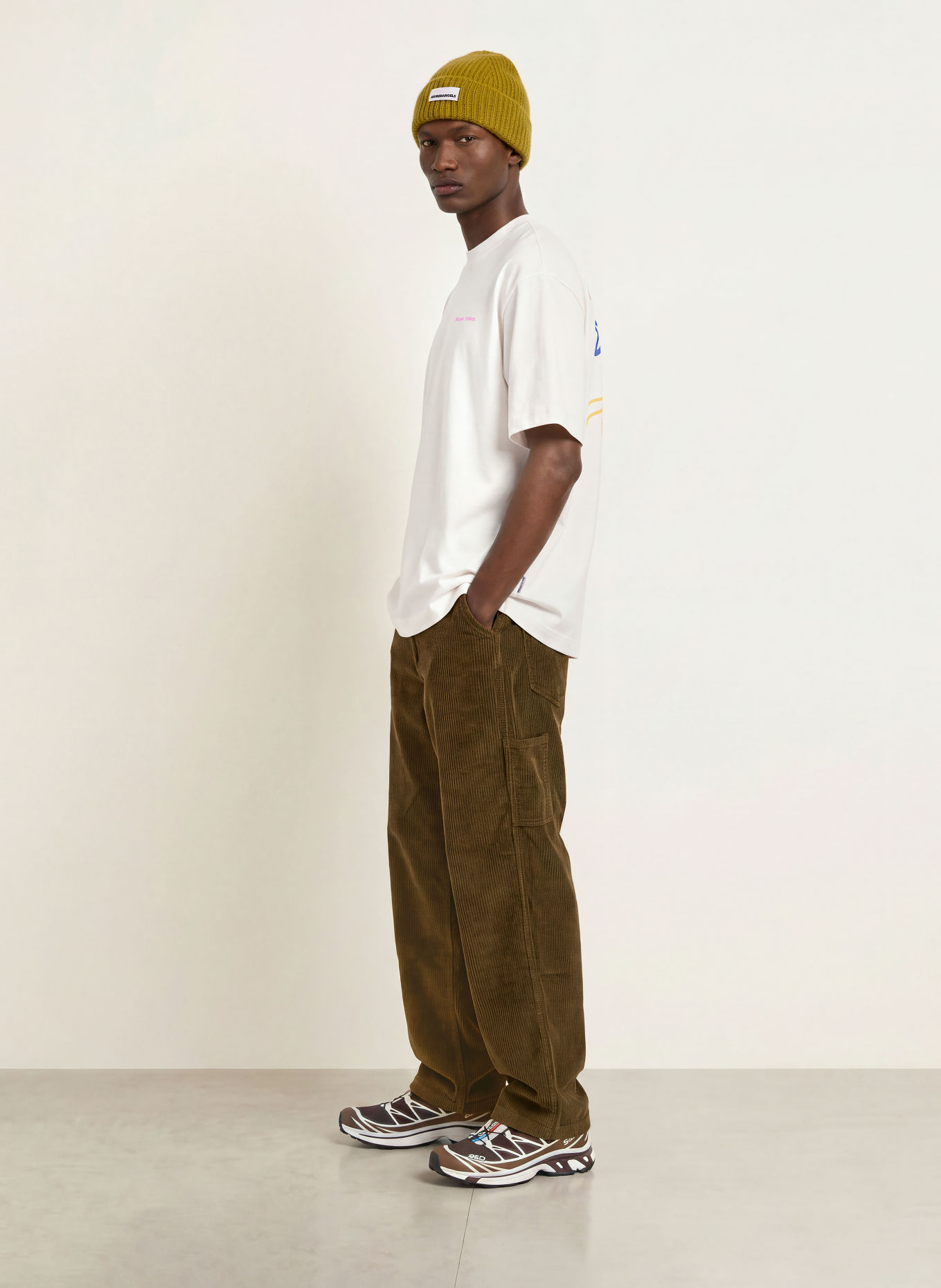 REGARDS T-shirt: ECRU / PINK / BLUE