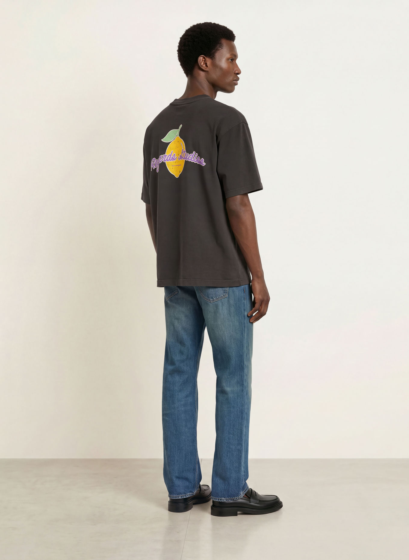 REGARDS T-shirt: DARK BROWN / PURPLE / DARK YELLOW