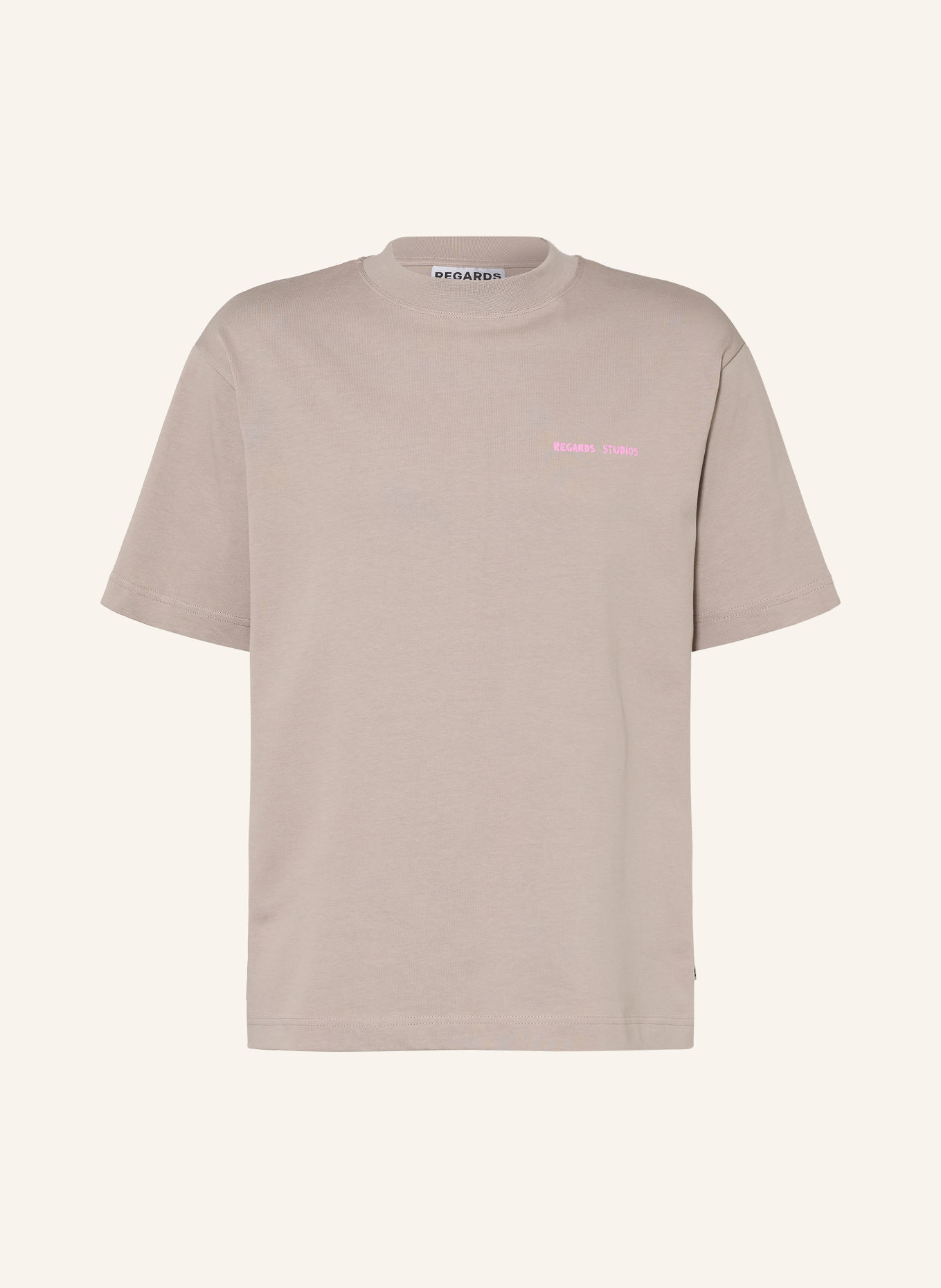 REGARDS T-shirt: TAUPE / PINK / BLUE