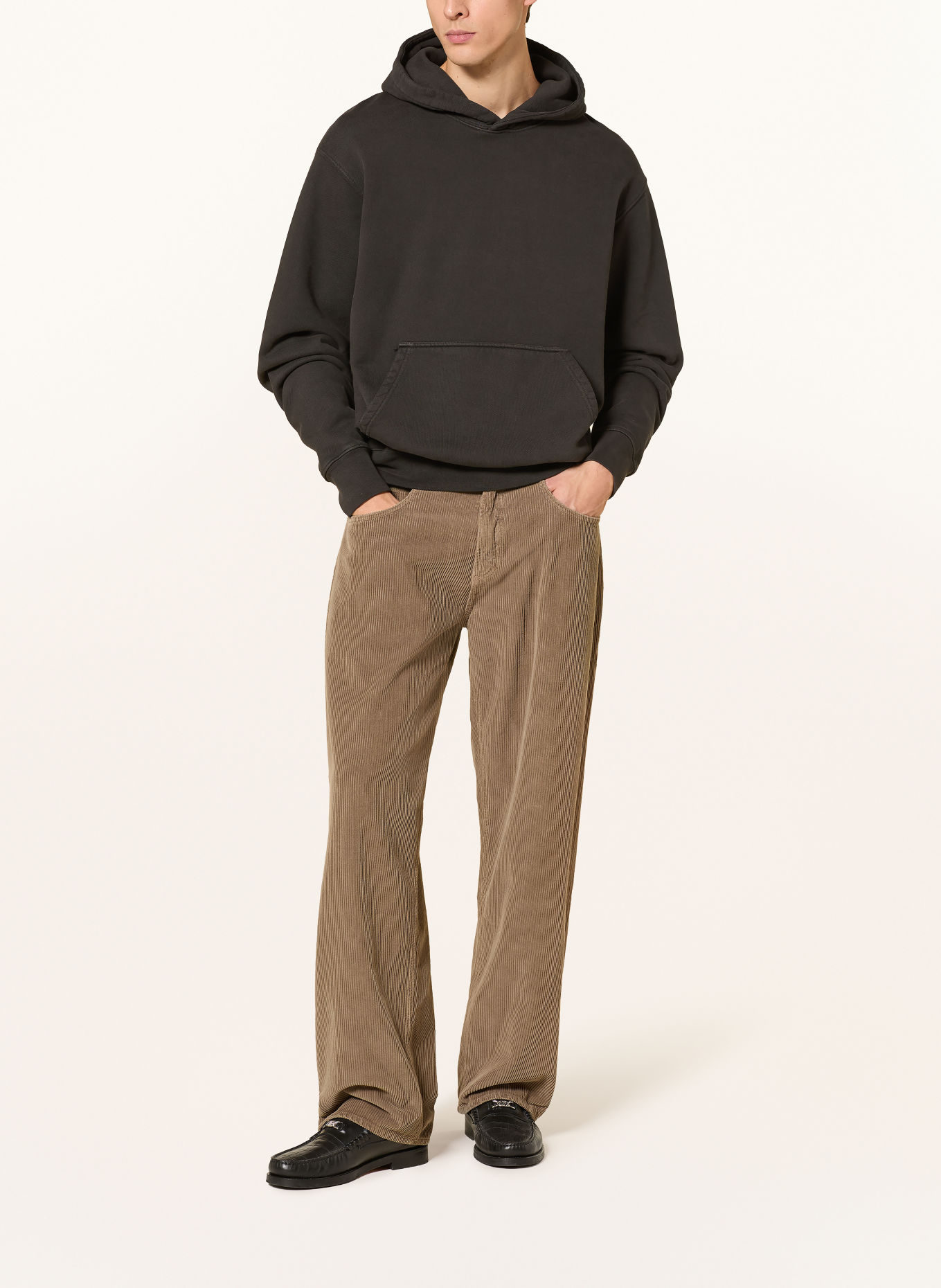 REGARDS Hoodie: DUNKELBRAUN / LILA / NEONGELB