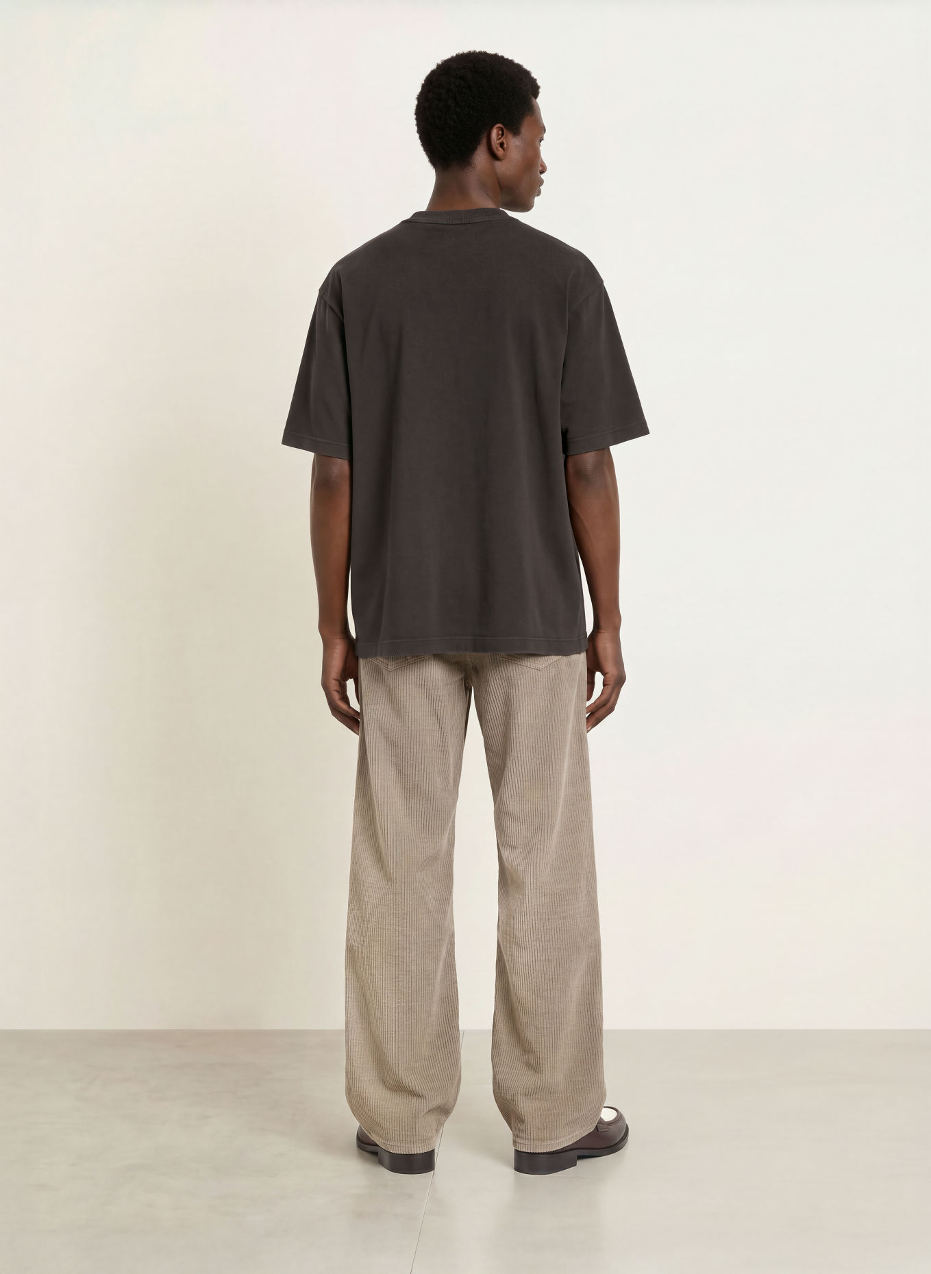 REGARDS Oversized Shirt: DARK BROWN