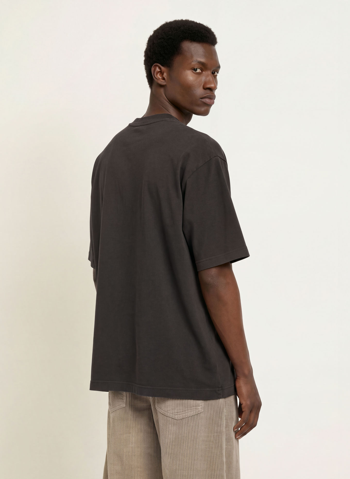 REGARDS Oversized Shirt: DARK BROWN