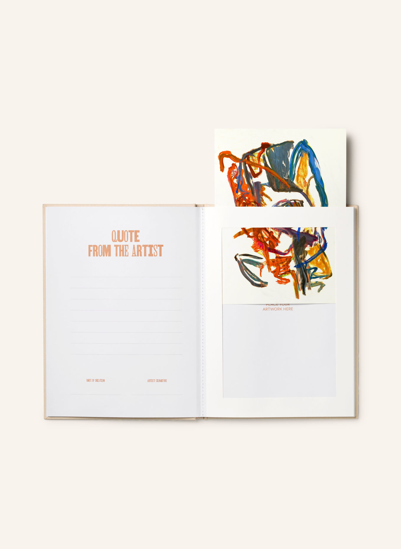 PRINTWORKS Livre FRAME BOOK ART GALLERY: BEIGE / ROUGE FONCÉ / JAUNE