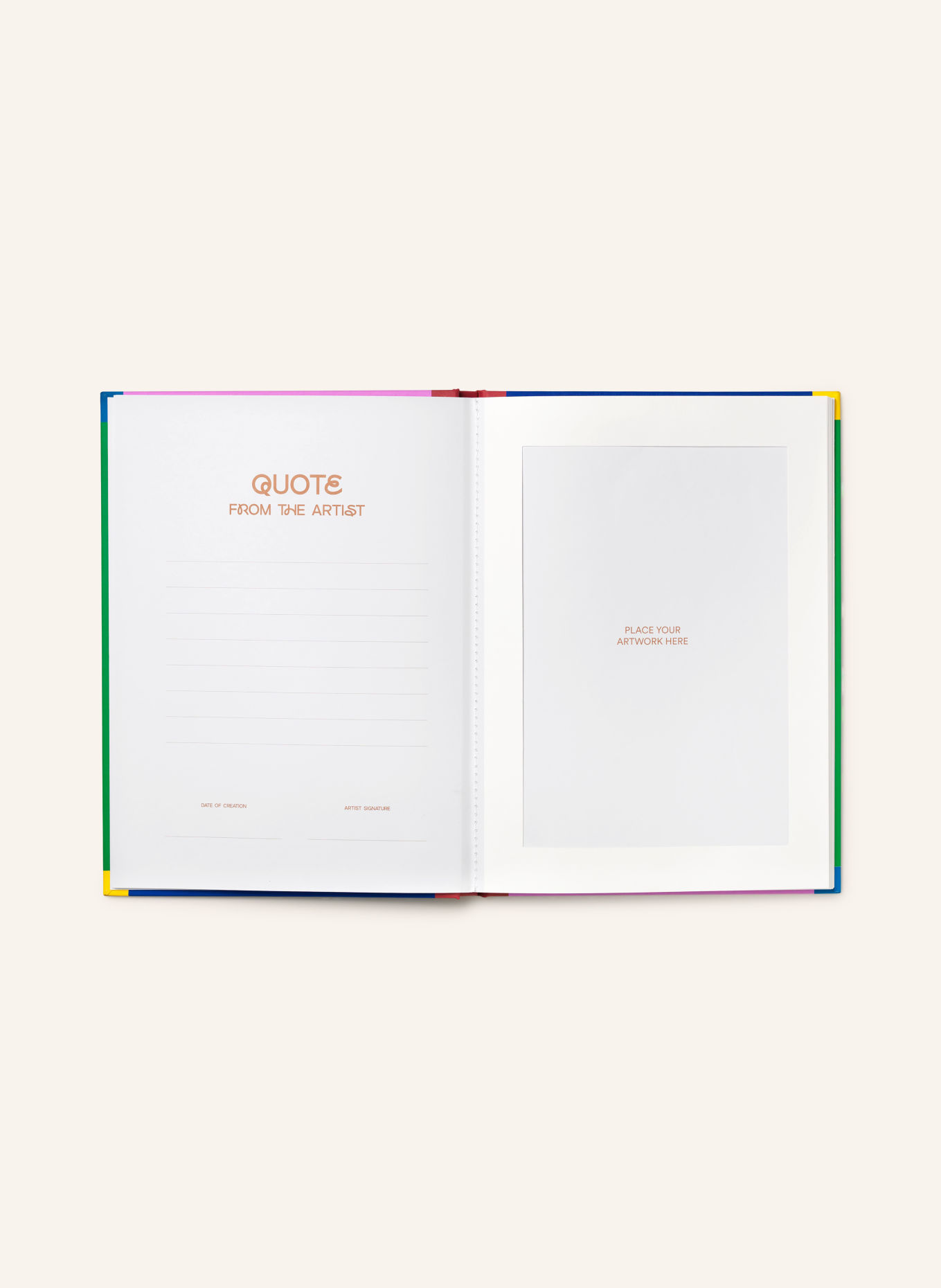 PRINTWORKS Livre FRAME BOOK THE ART KEEPER: CRÈME / ORANGE / BLEU