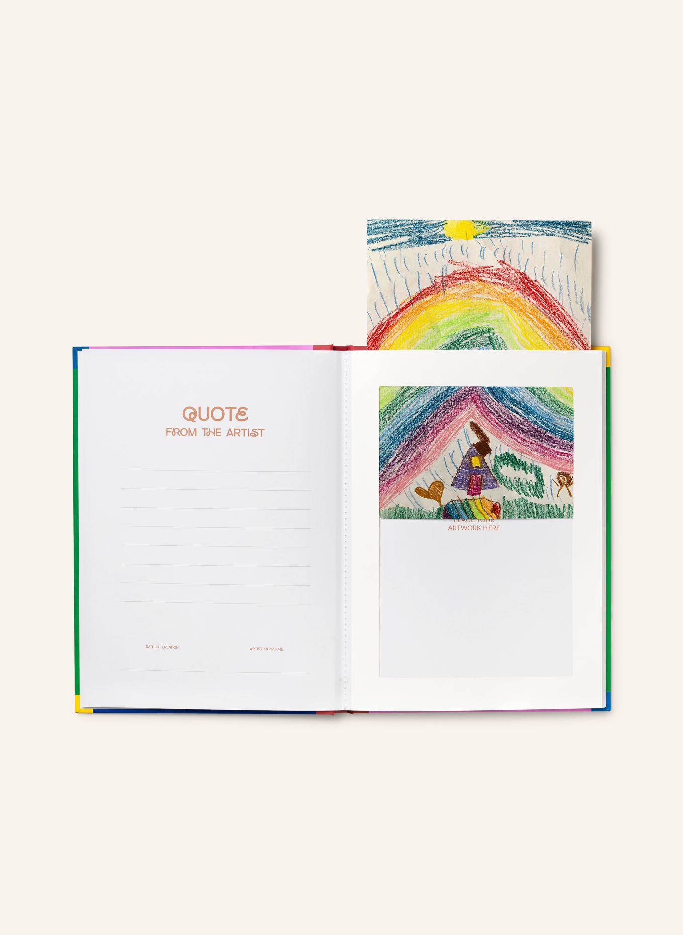 PRINTWORKS Livre FRAME BOOK THE ART KEEPER: CRÈME / ORANGE / BLEU