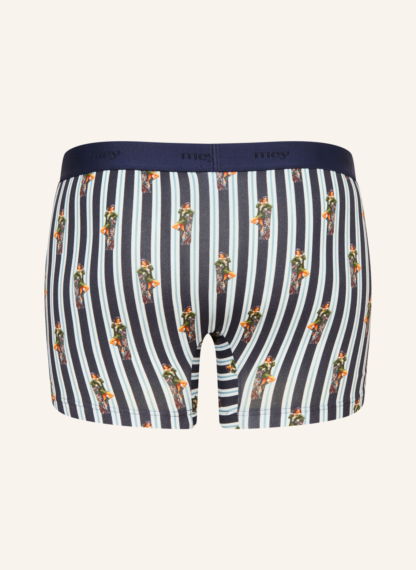 mey Boxershorts-serien SMOKE SHOW: MØRKEBLÅ / PETROL / HVID
