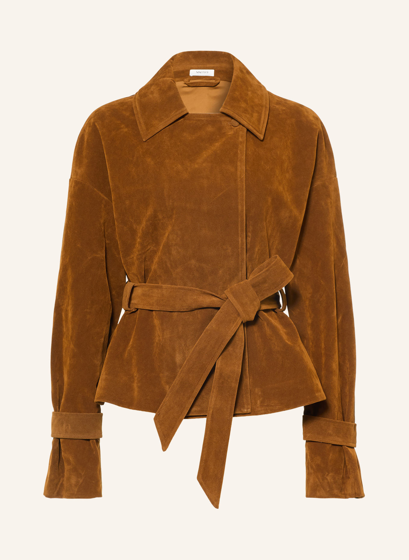 NINETY-9 ROMY Jacket in faux leather: BROWN