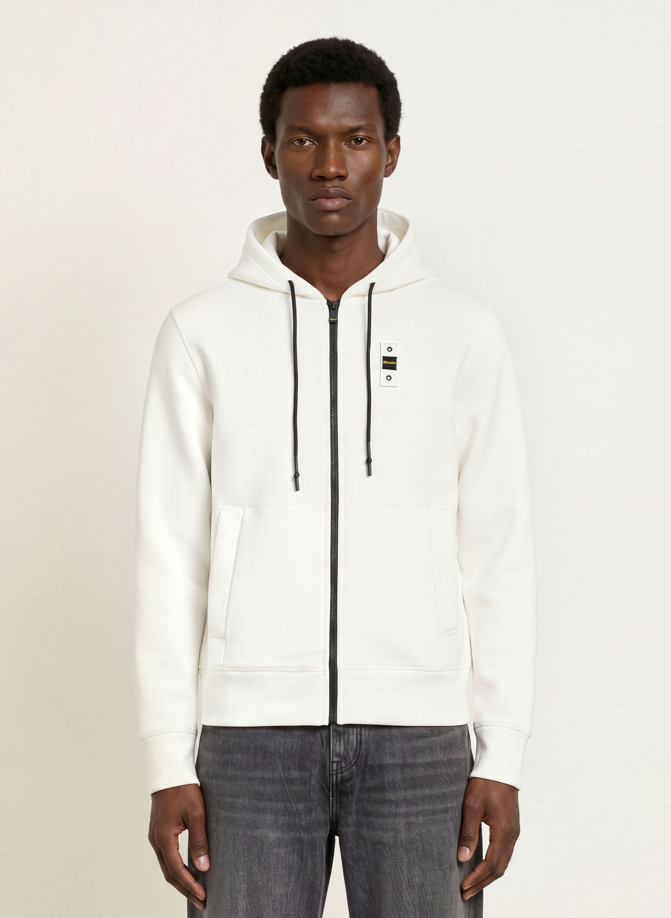 Blauer Sweatjacke COLBY: ECRU