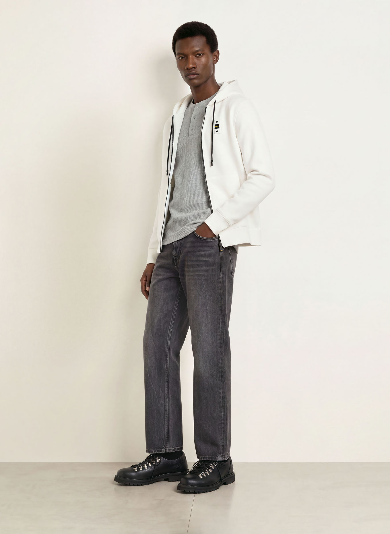 Blauer Sweatjacke COLBY: ECRU