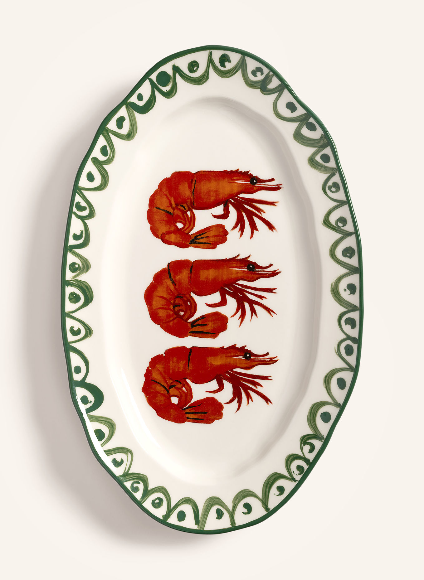 &k amsterdam Miska SIRÈNE SHRIMP: KREMOWY / CIEMNOCZERWONY / CIEMNOZIELONY