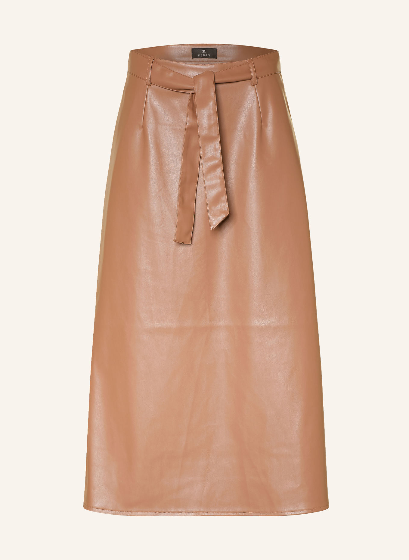 monari Faux-leather skirt: BROWN