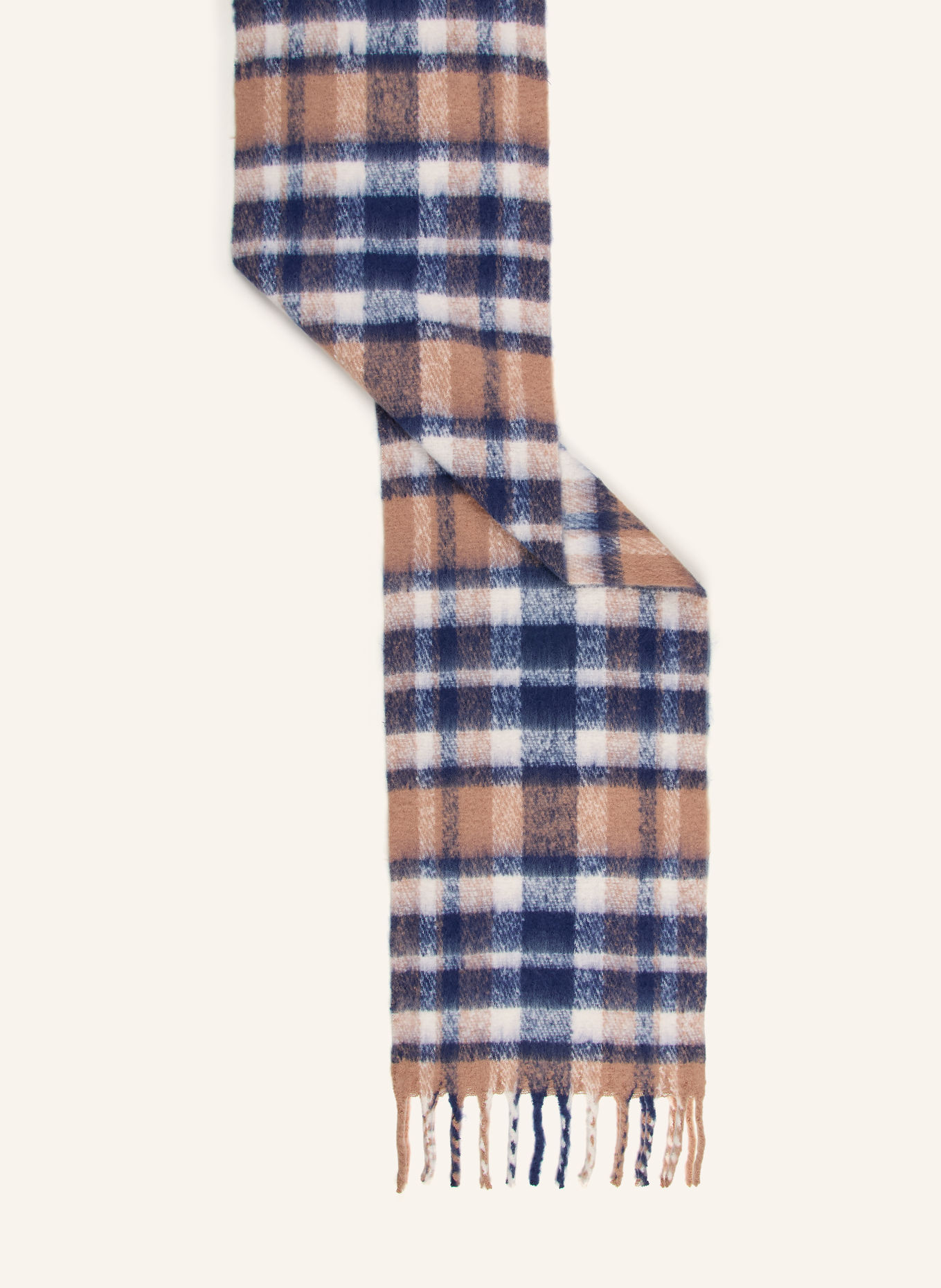 monari Sjaal: LICHTBRUIN / DONKERBLAUW / WIT