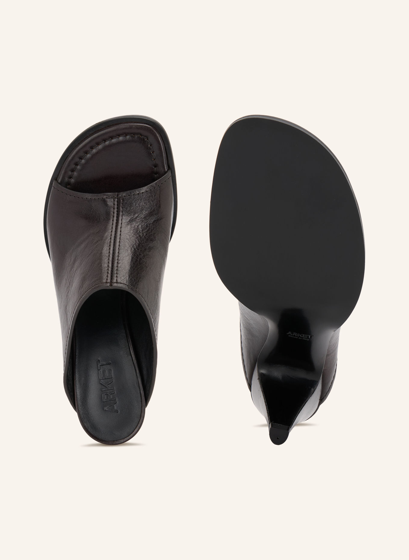 ARKET Mules: DARK BROWN