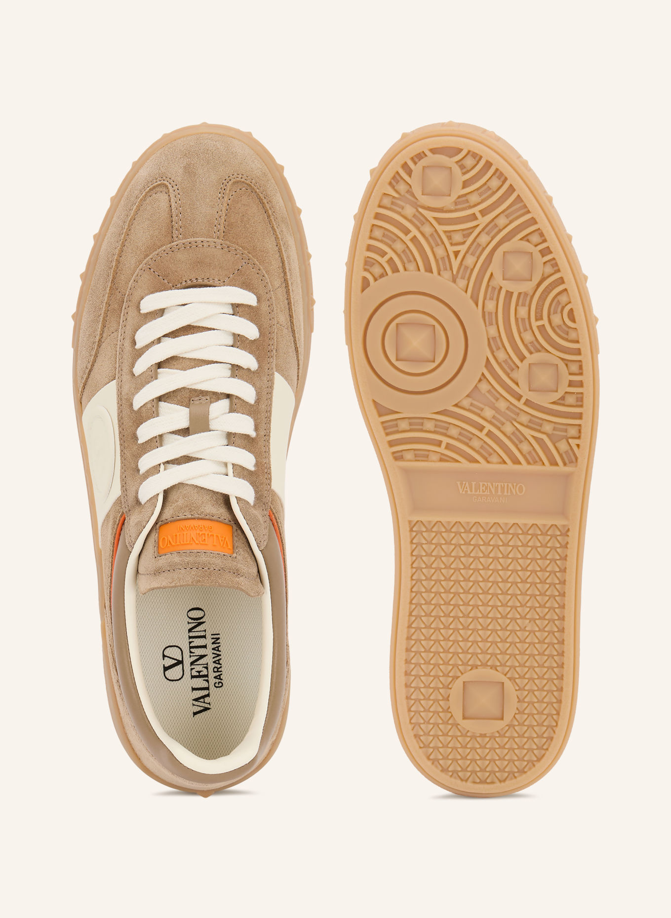 VALENTINO GARAVANI Sneakersy UPVILLAGE: VELBLOUDÍ / KRÉMOVÁ / ORANŽOVÁ
