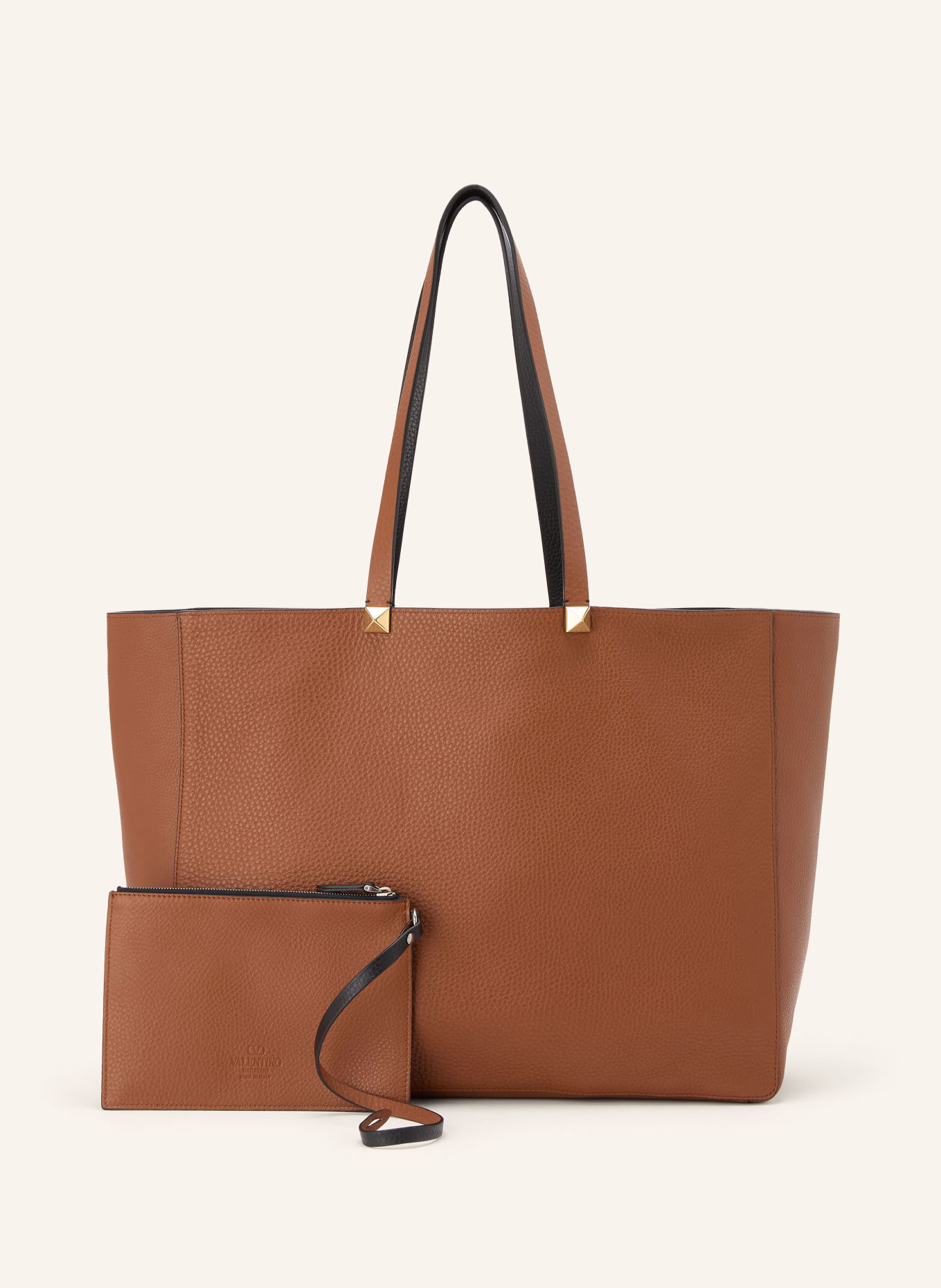 VALENTINO GARAVANI Sac cabas ROCKSTUD: NOIR / ARGENT